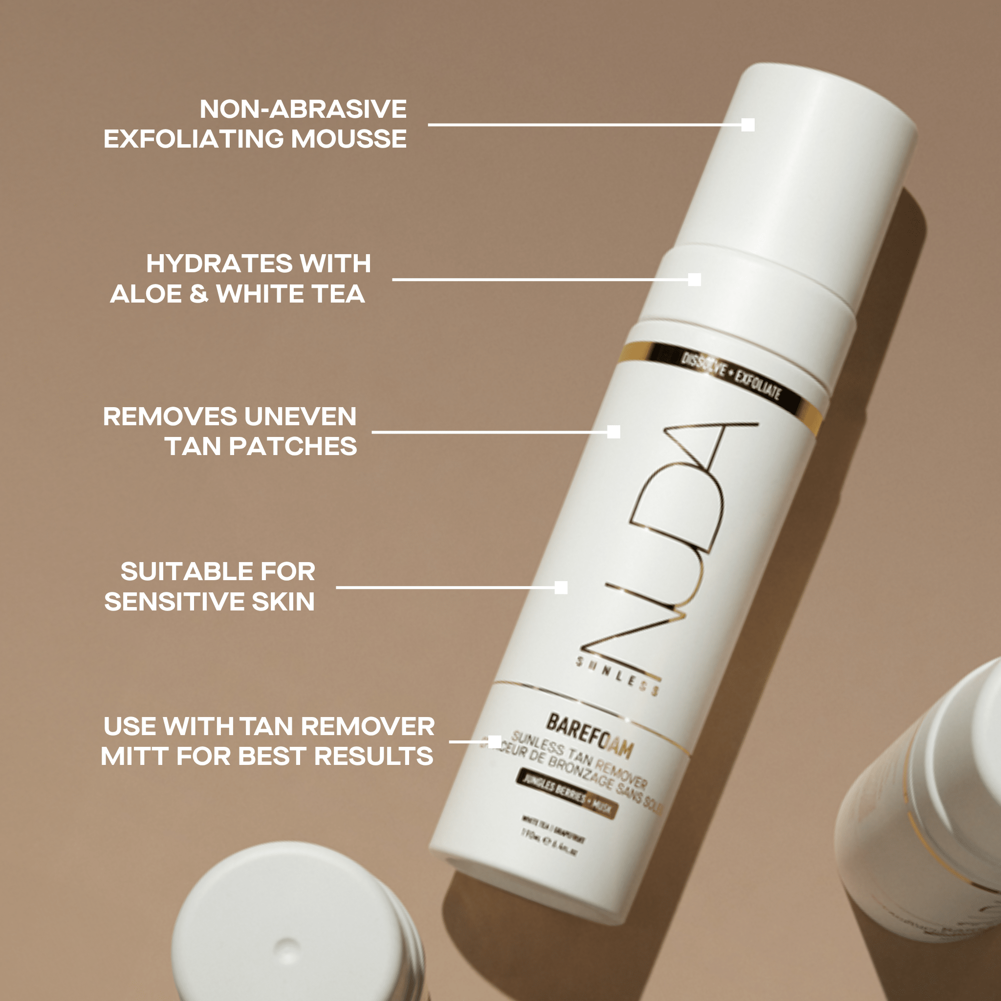 Nuda. Effaceur de Bronzage Sans Soleil Barefoam - 30 ml - Concept C. Shop