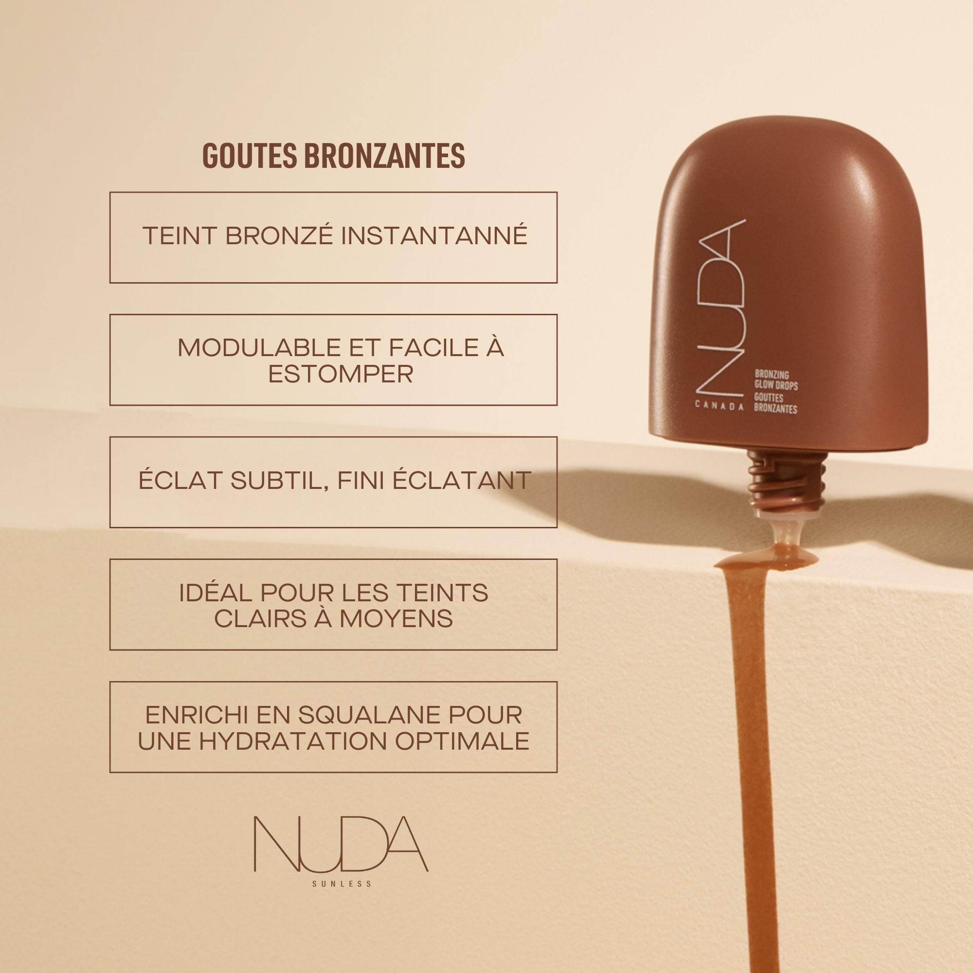 Nuda. Gouttes Bronzantes - 30 ml - Concept C. Shop