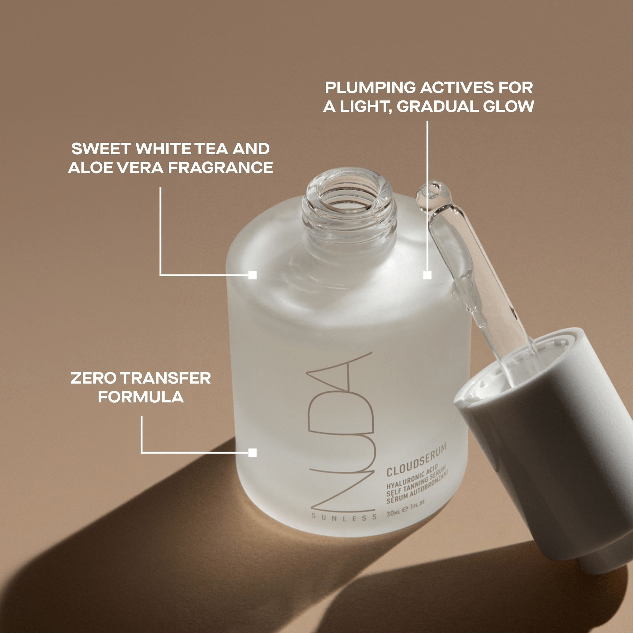 Nuda. Sérum Autobronzant Repulpant Cloudserum - 30 ml - Concept C. Shop