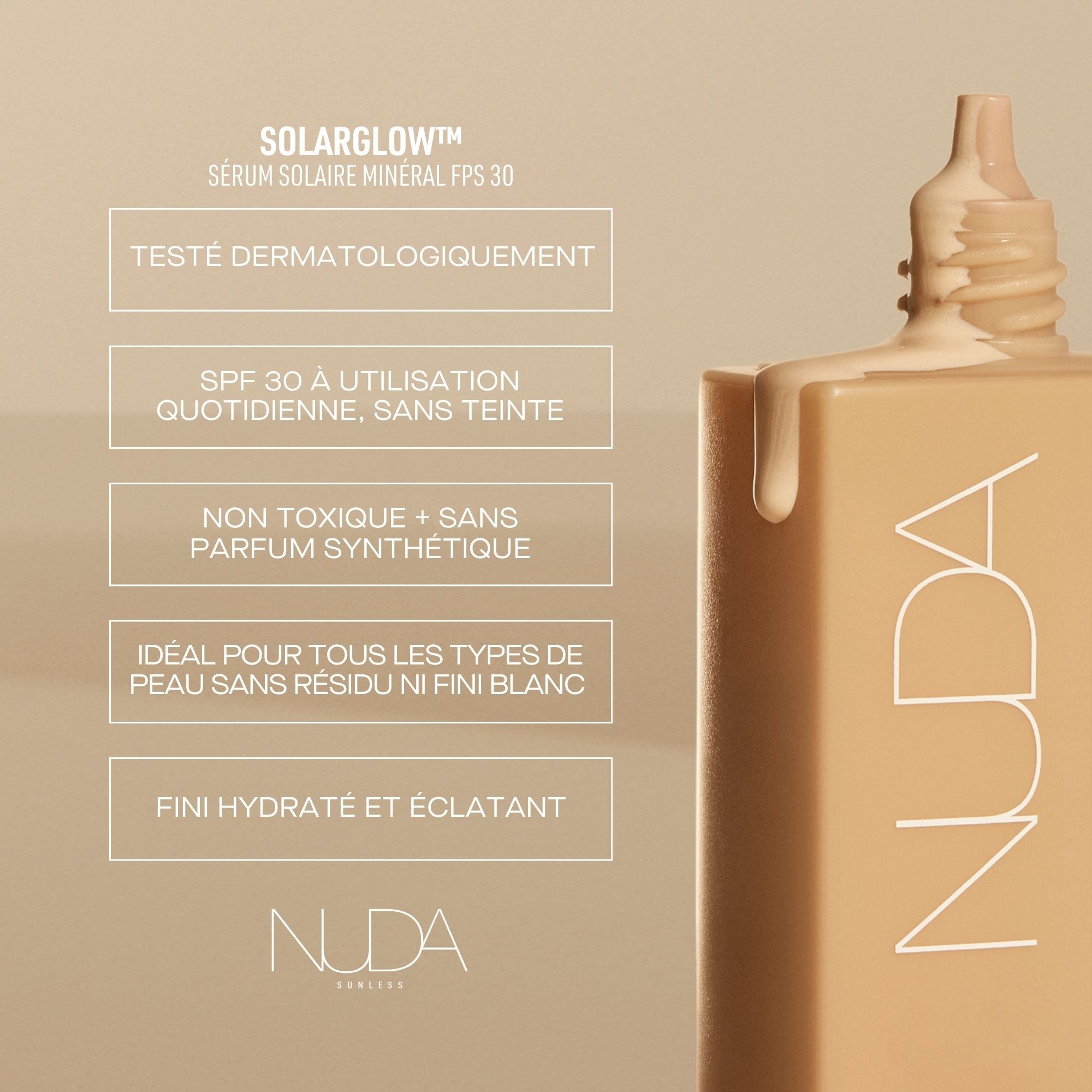 Nuda. Sérum Solaire Minéral - 50 ml - Concept C. Shop