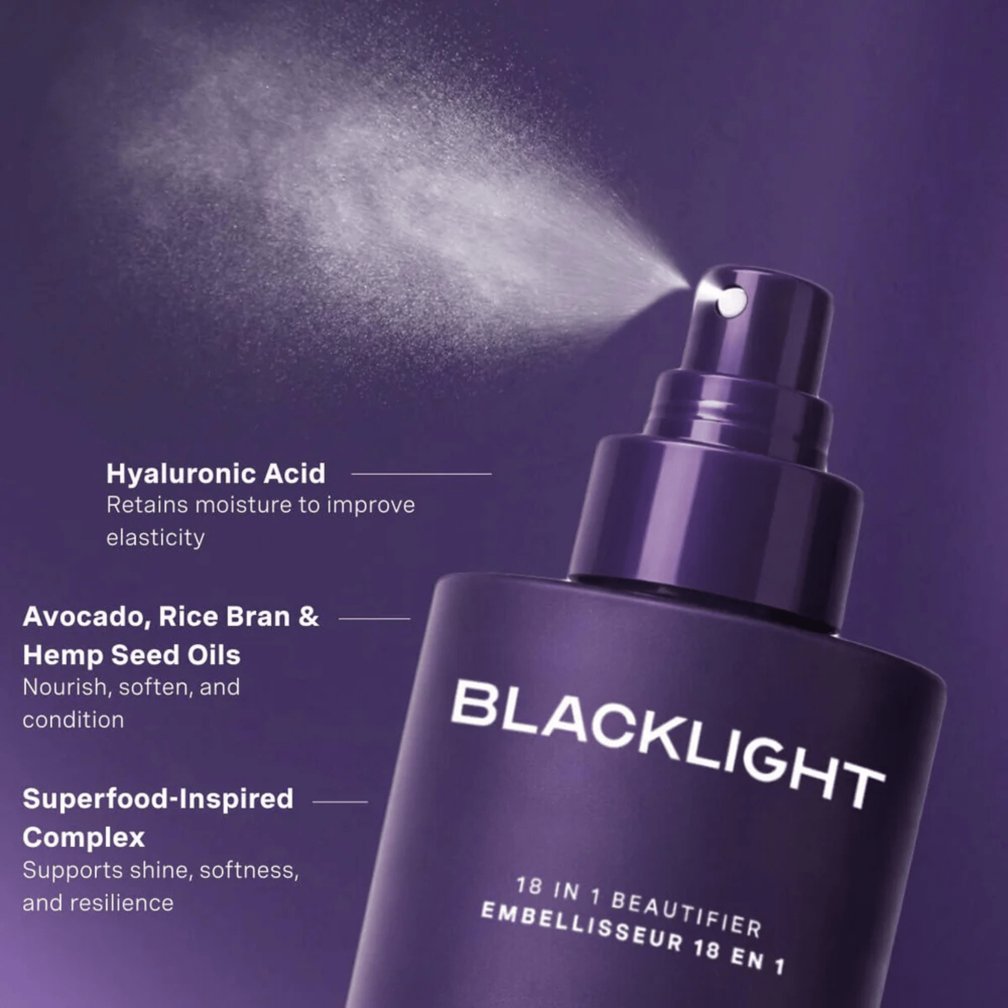Oligo. Brume Soin Embellisseur 18 - En - 1 Blacklight - 225 ml - Concept C. Shop