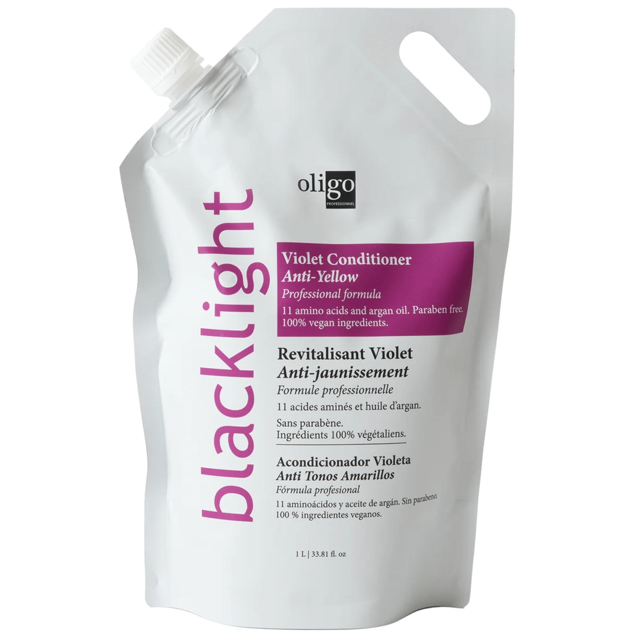 Oligo. Revitalisant Violet Anti - Jaunissement Blacklight (Recharge) - 1000 ml - Concept C. Shop