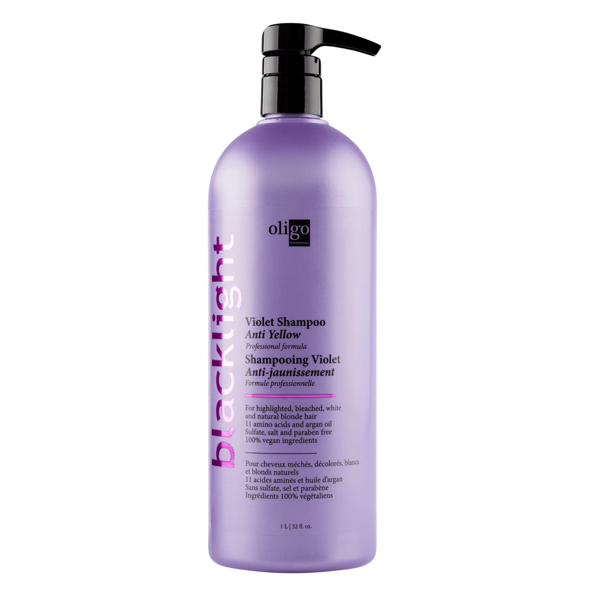 Oligo. Shampoing Violet Anti - Jaunissement Blacklight – 1000 ml - Concept C. Shop