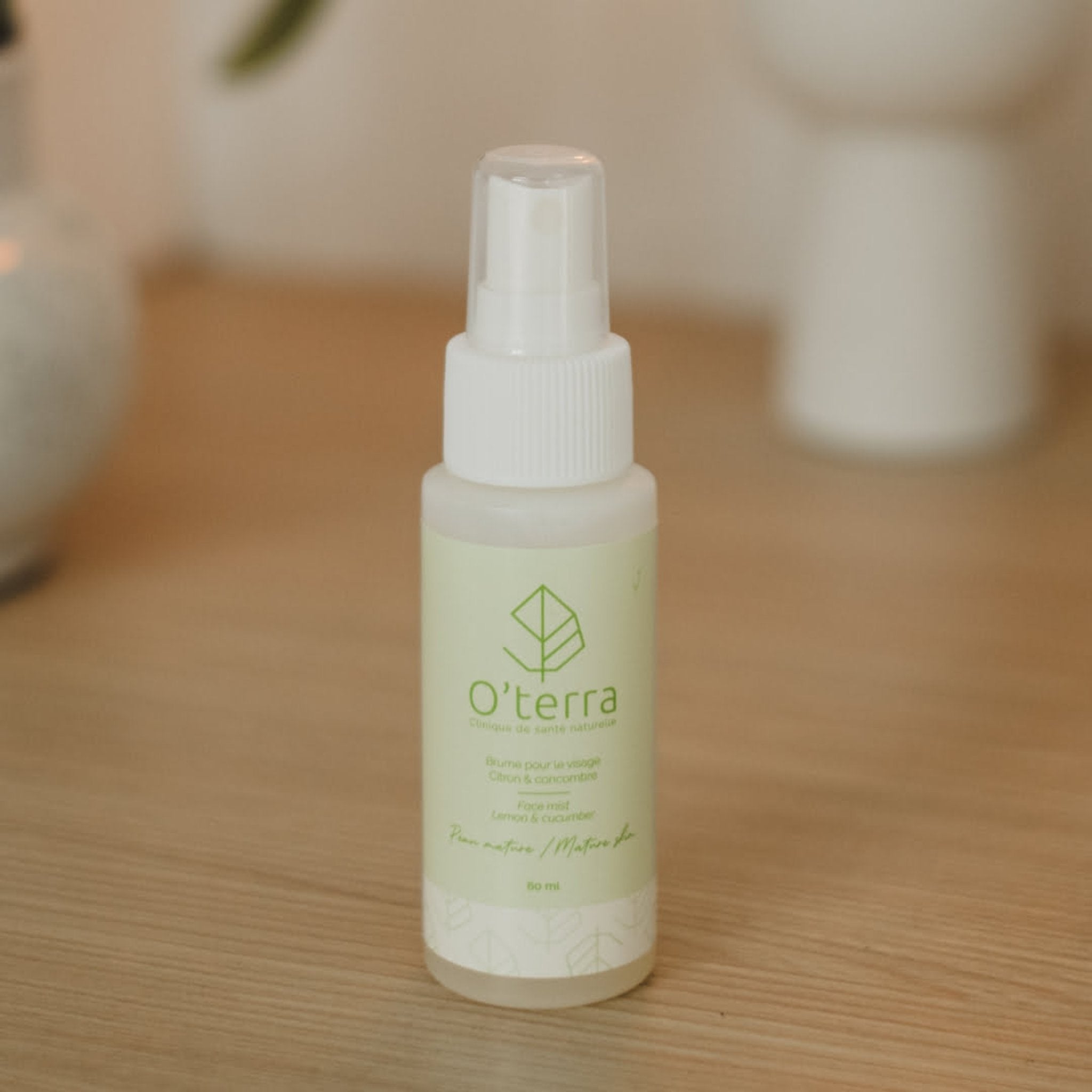 O'Terra. Brume Citron & Concombre - Peau Mature - 60 ml - Concept C. Shop