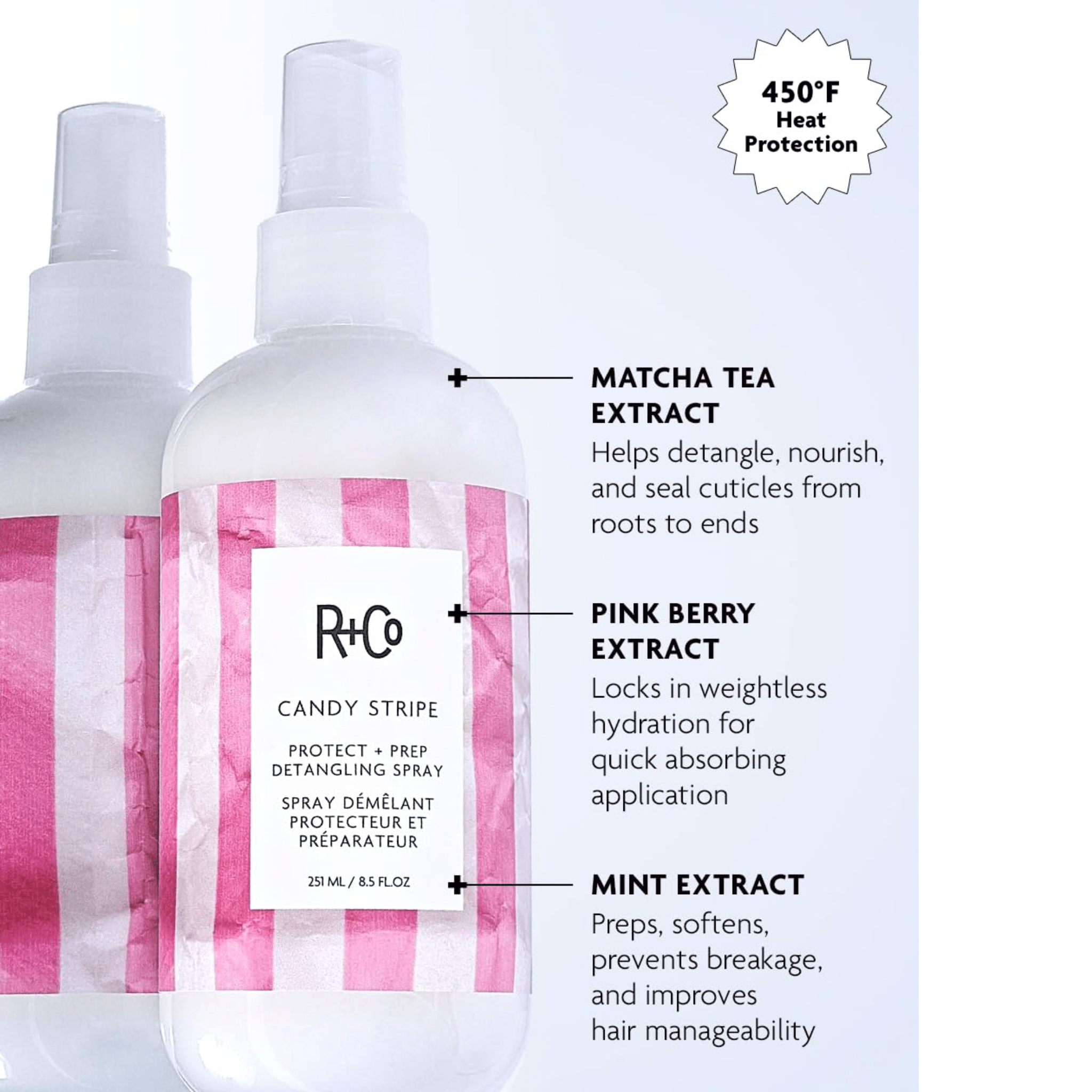 R+Co. Spray Démêlant Protecteur Candy Stripe - 251 ml - Concept C. Shop