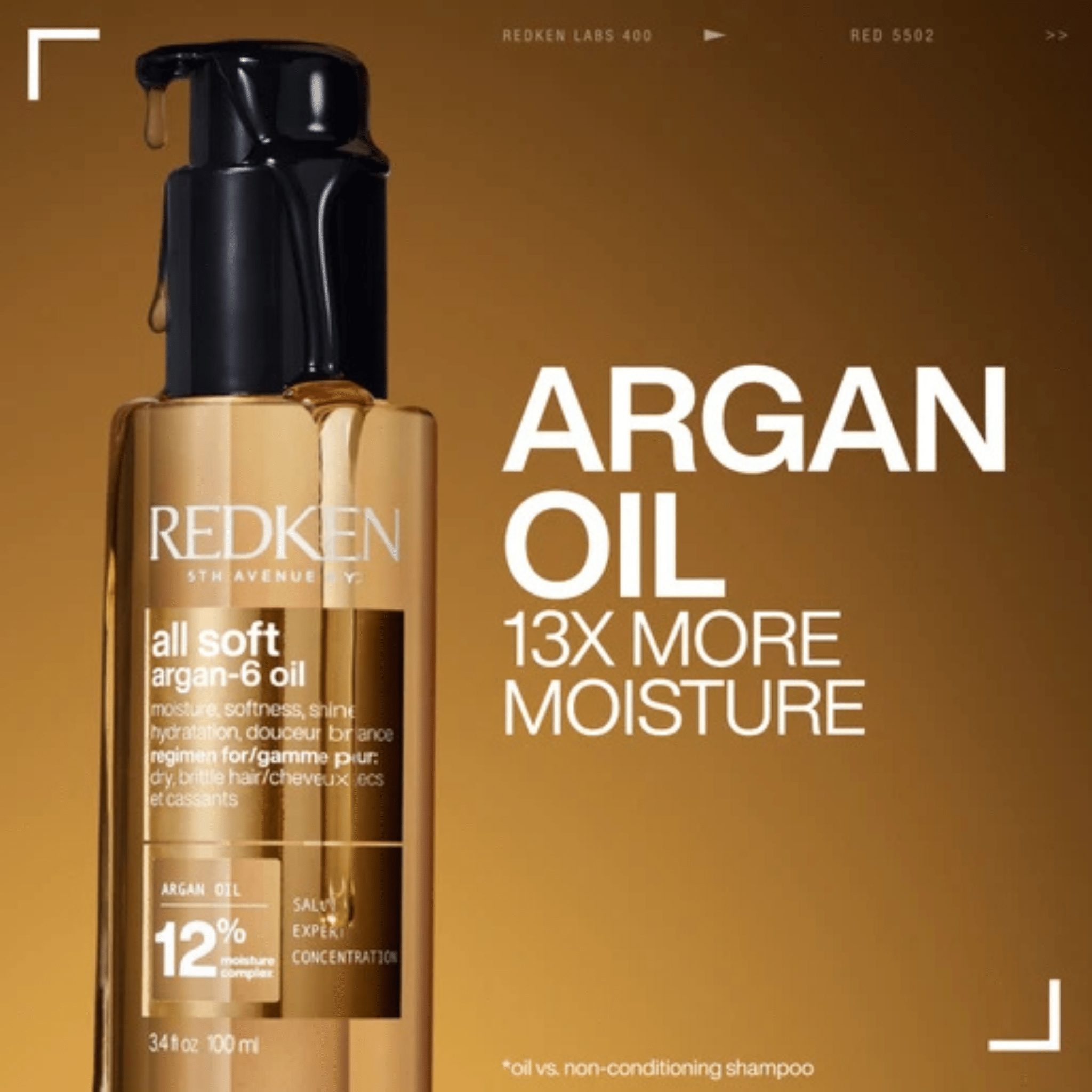 Redken. Huile Multi - Soins All Soft Argan - 6 - 100 ml - Concept C. Shop