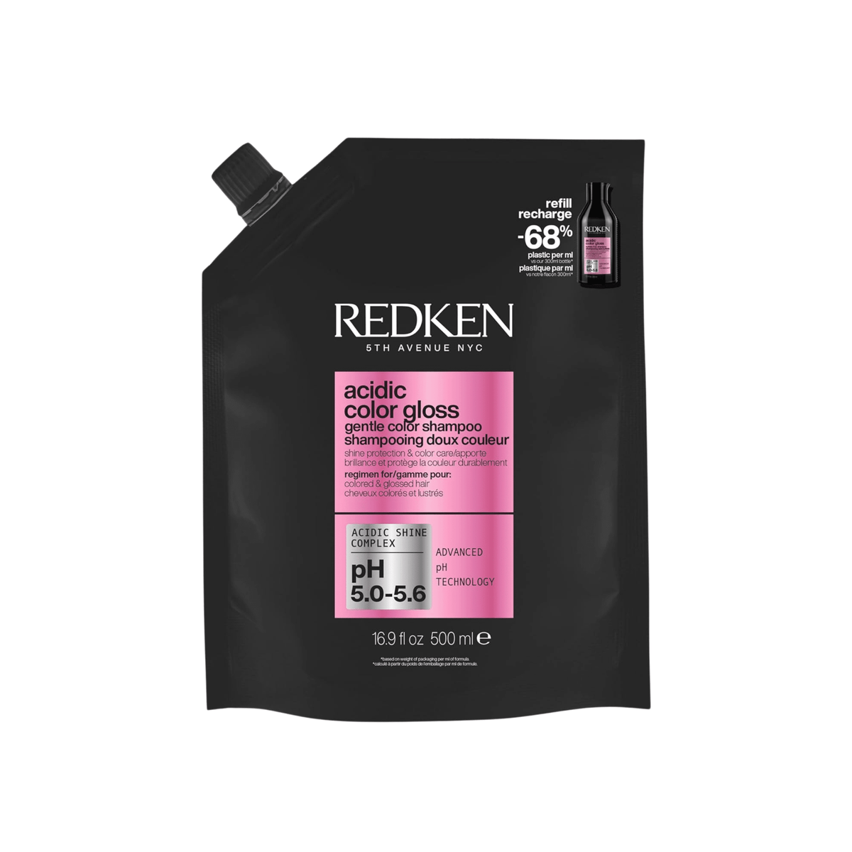 Redken. Recharge Shampoing Acidic Color Gloss - 500 ml - Concept C. Shop