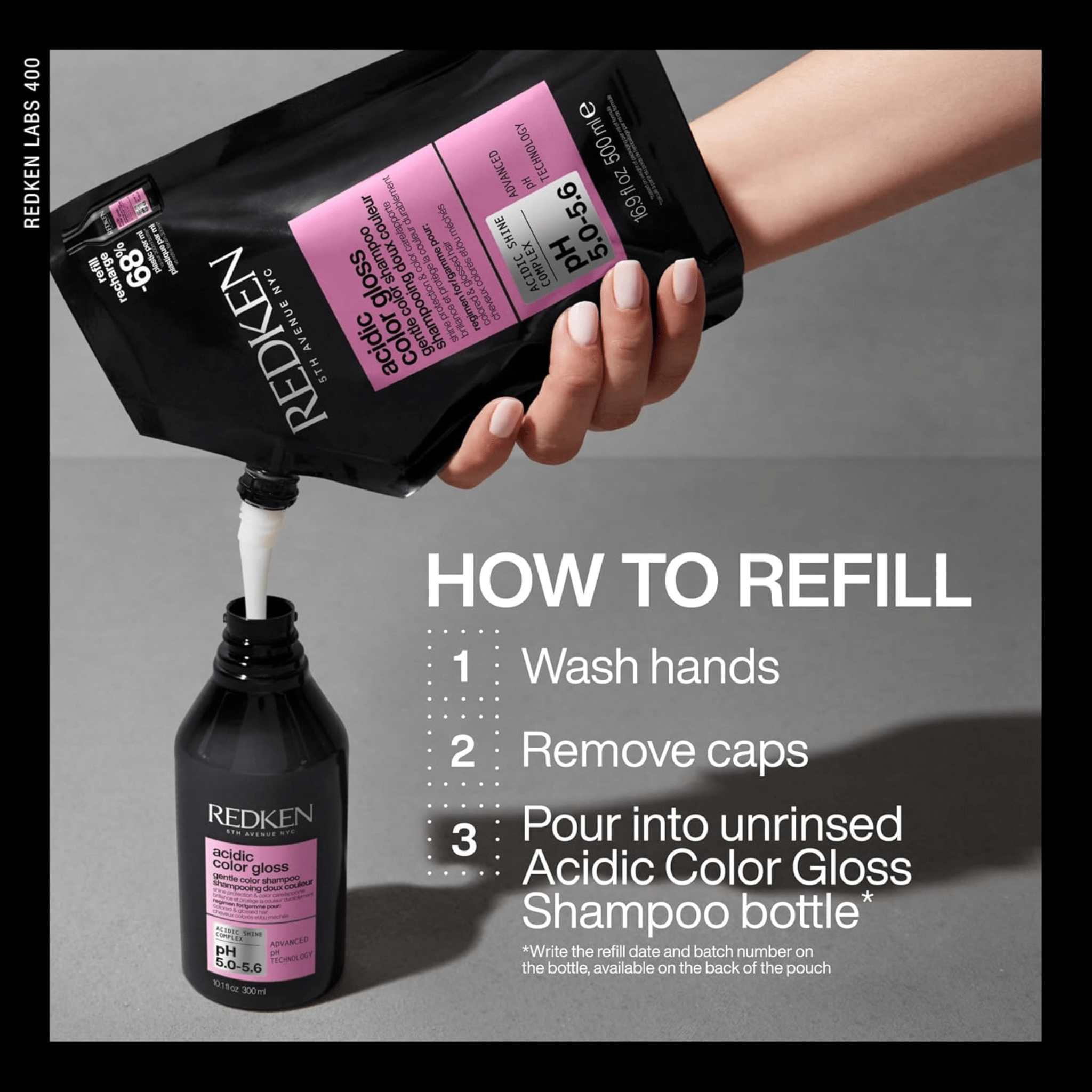 Redken. Recharge Shampoing Acidic Color Gloss - 500 ml - Concept C. Shop