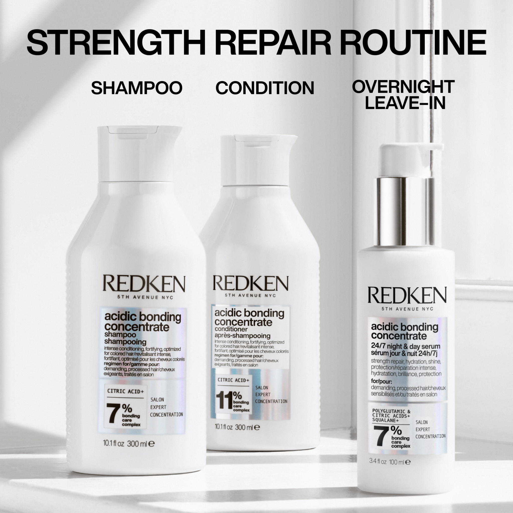 Redken. Sérum Day And Night 24/7 Acidic Bonding Concentrate - 100 ml (Lancement 27 février) - Concept C. Shop