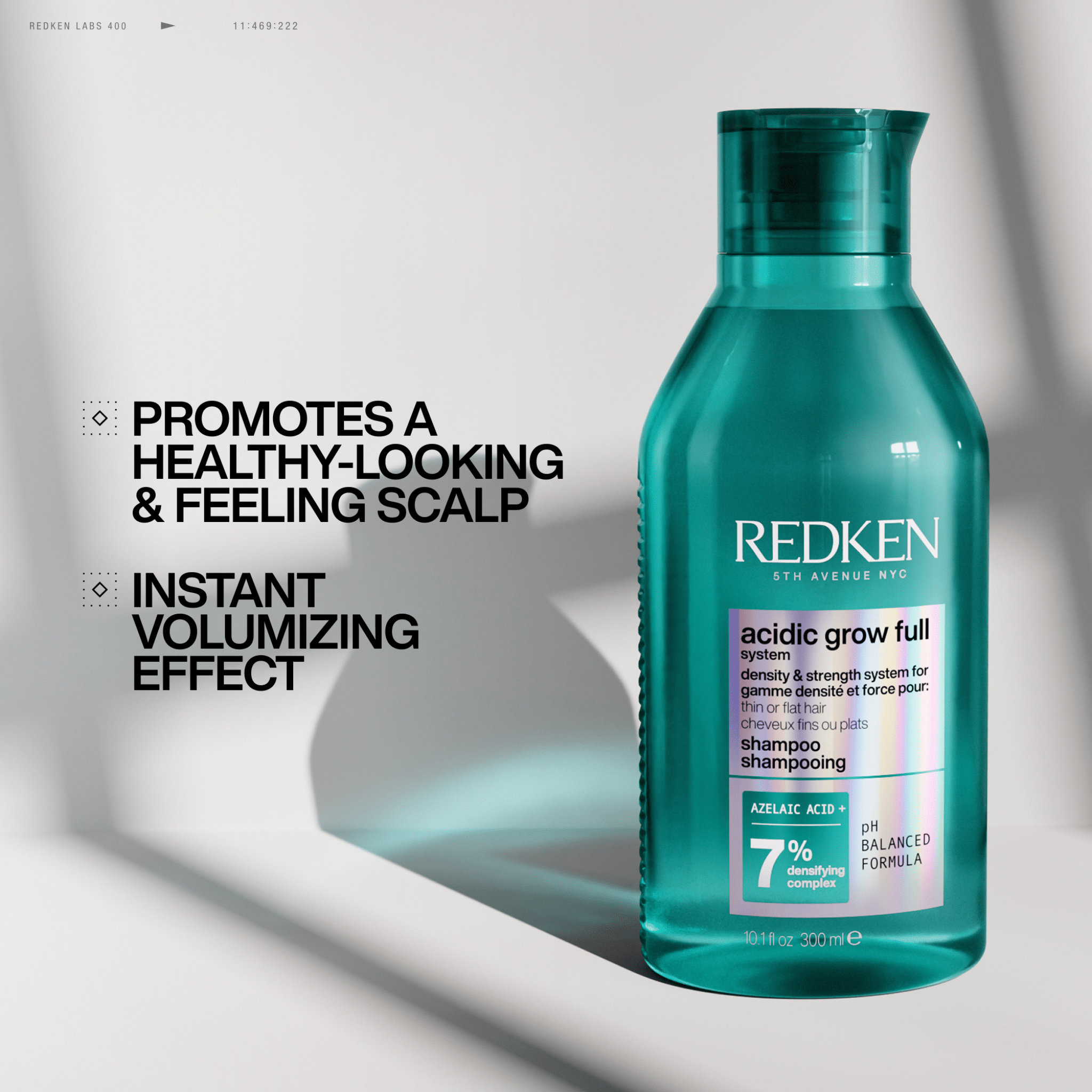 Redken. Shampoing Densité et Force Acidic Grow Full - 1000 ml - Concept C. Shop