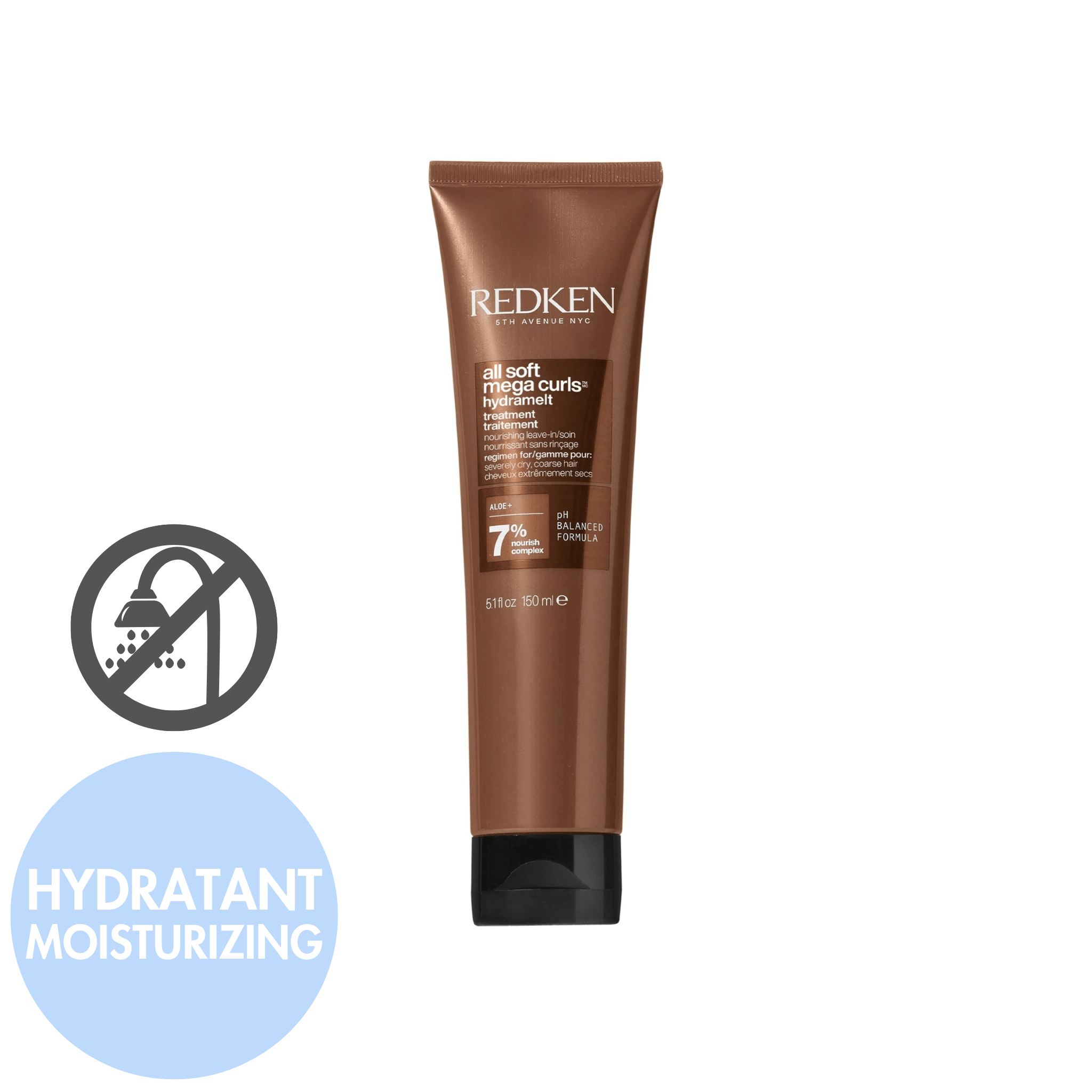 Redken. Traitement Sans - Rinçage Hydramelt All Soft Mega Curls - 150 ml - Concept C. Shop
