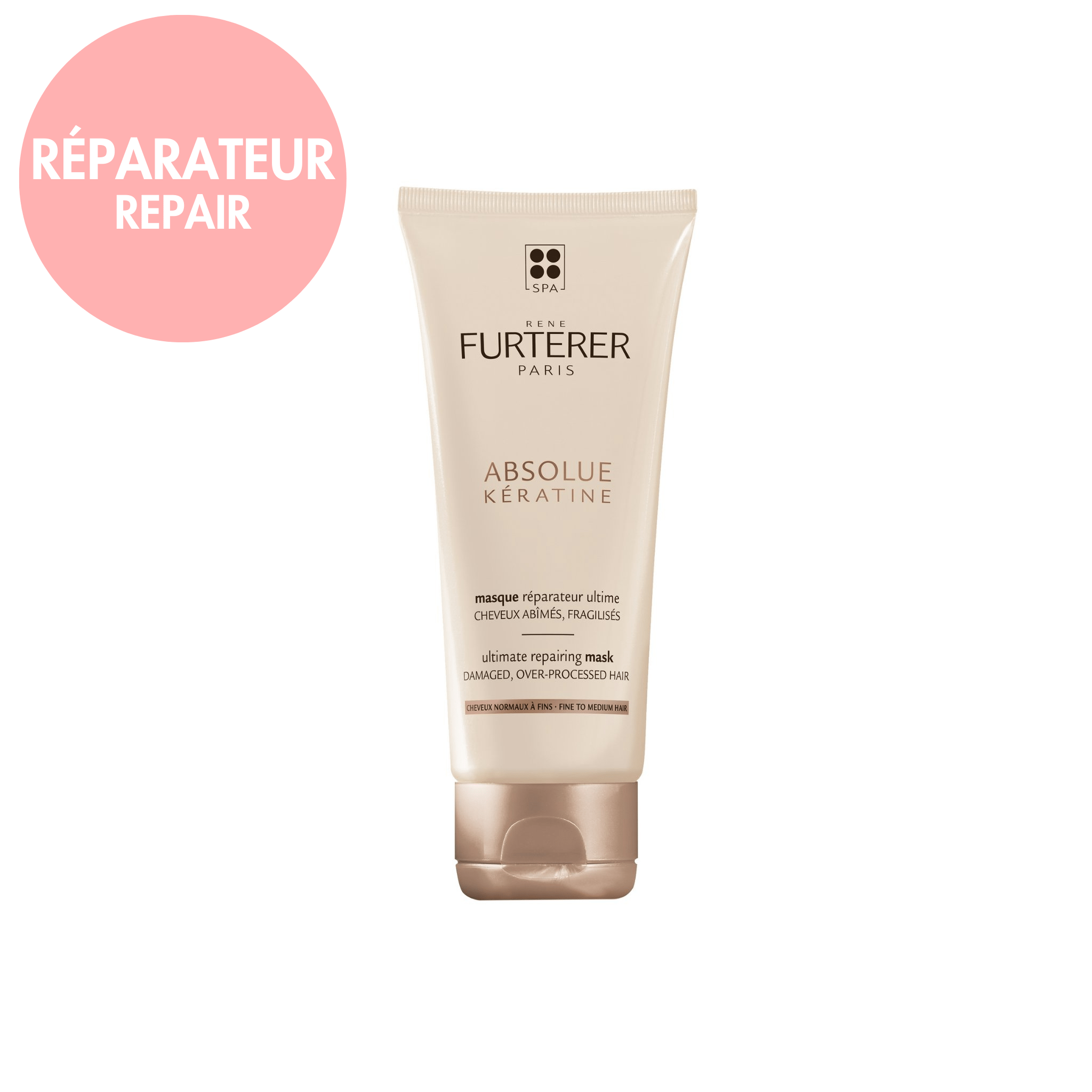 René Furterer. Absolue Kératine Masque Réparateur Ultime Cheveux Normaux à Fins - 100 ml - Concept C. Shop