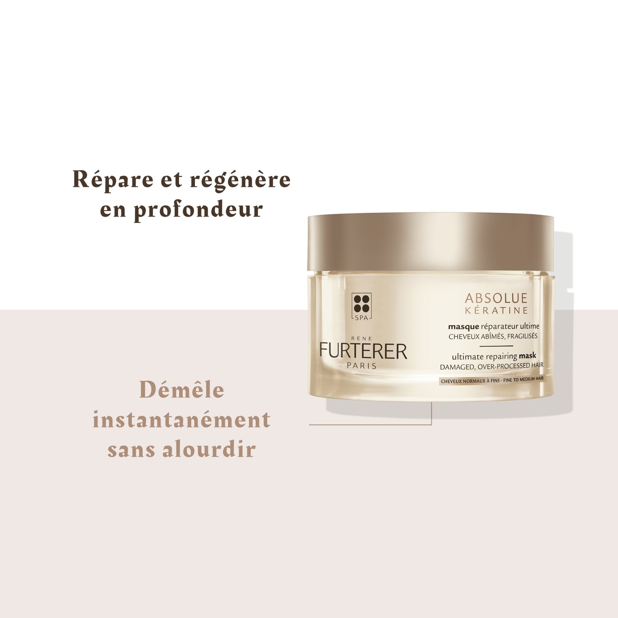 René Furterer. Absolue Kératine Masque Réparateur Ultime Cheveux Normaux à Fins - 200 ml - Concept C. Shop