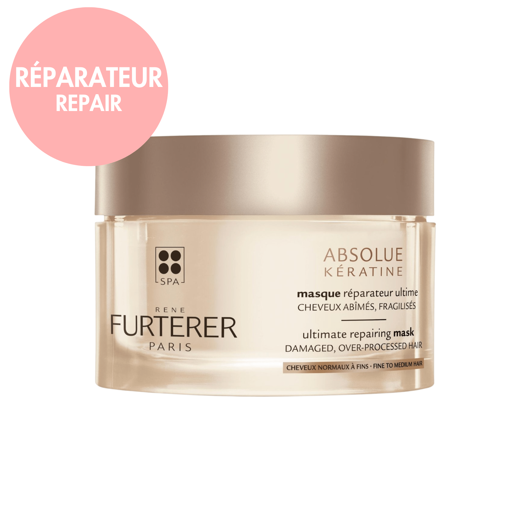 René Furterer. Absolue Kératine Masque Réparateur Ultime Cheveux Normaux à Fins - 200 ml - Concept C. Shop