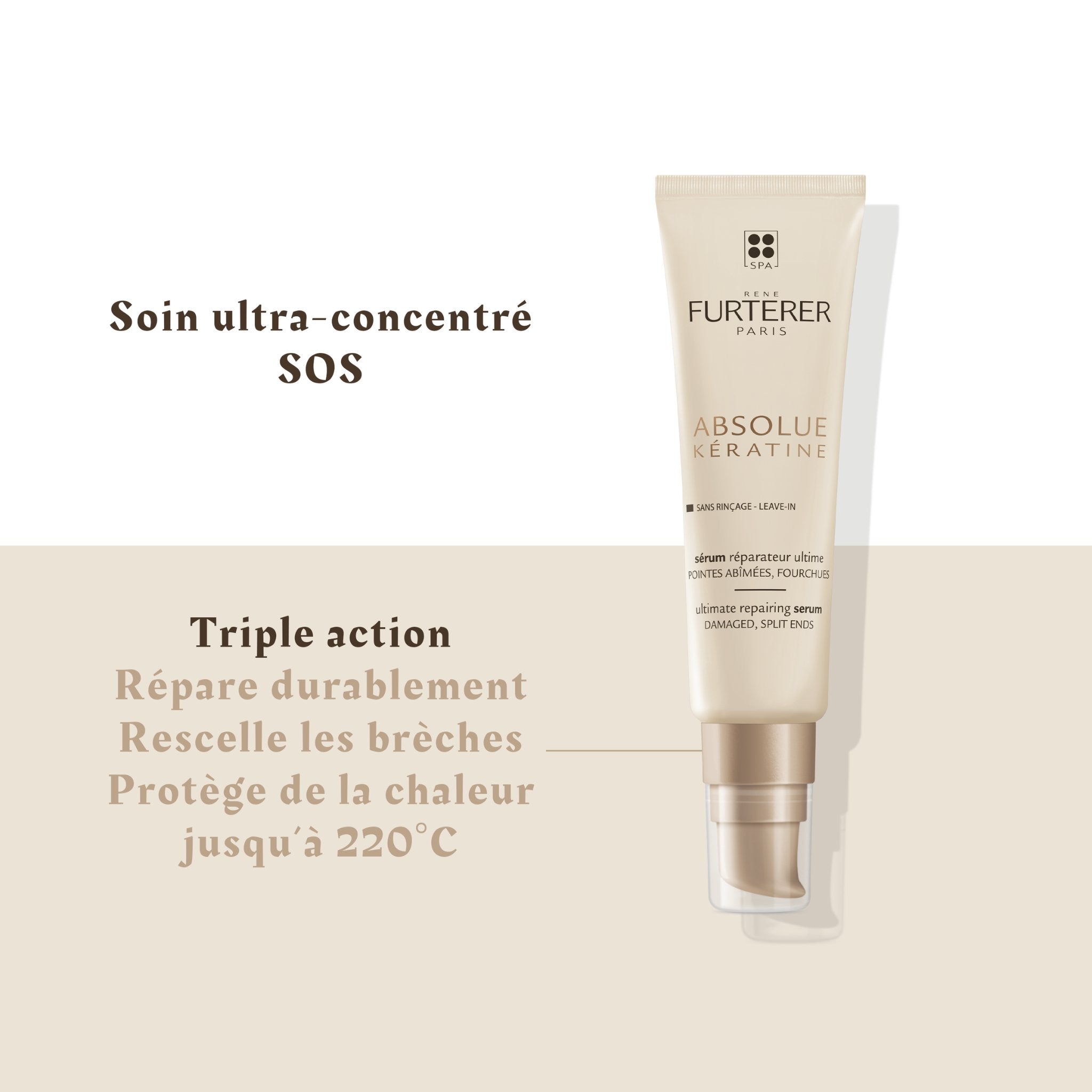 René Furterer. Absolue Kératine Sérum Réparateur Ultime Sans Rinçage - 30 ml - Concept C. Shop