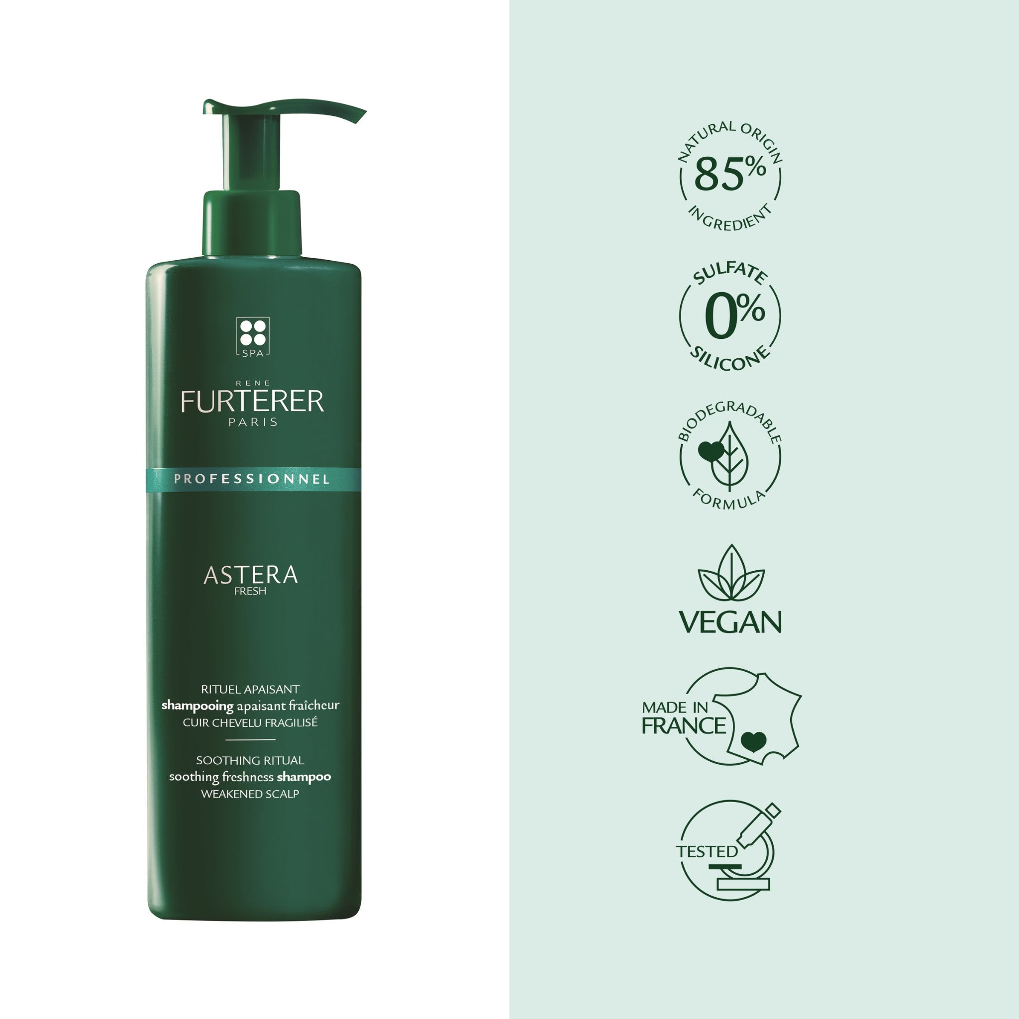 René Furterer. Astera Fresh Shampoing Apaisant Fraîcheur aux Huiles Essentielles - 600 ml - Concept C. Shop