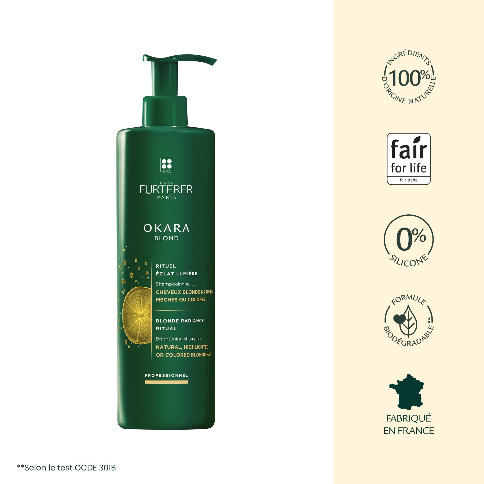 René Furterer. Okara Blond Shampoing Éclat - 600 ml - Concept C. Shop