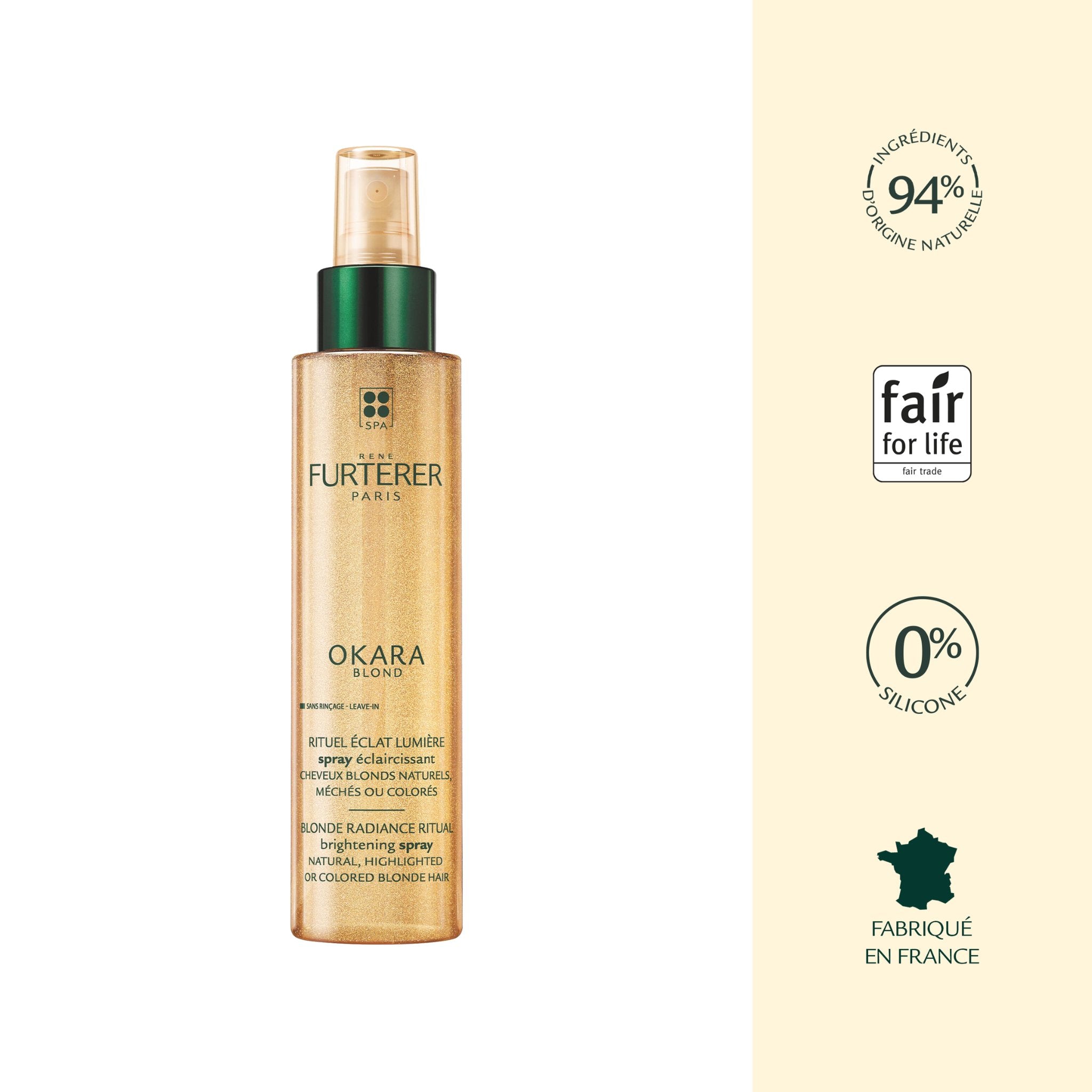 René Furterer. Okara Blond Spray Éclaircissant Sans Rinçage - 150 ml - Concept C. Shop