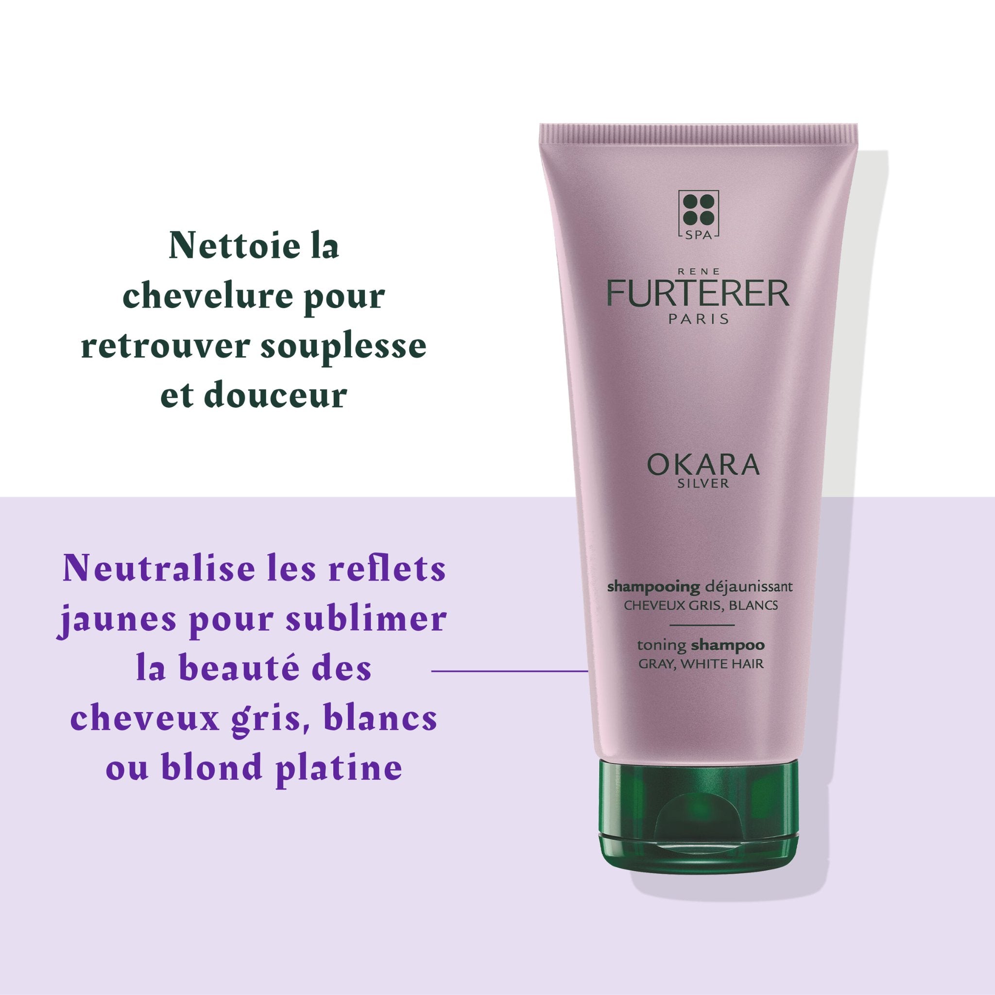 René Furterer. Okara Silver Shampoing Déjaunissant - 200 ml - Concept C. Shop