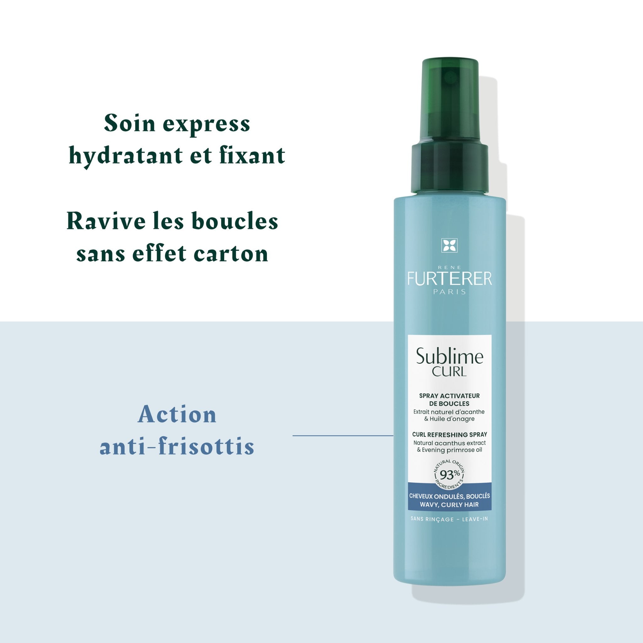 René Furterer. Sublime Curl Spray Réactivateur de Boucles Effet Bouclant Sculptant - 150 ml - Concept C. Shop