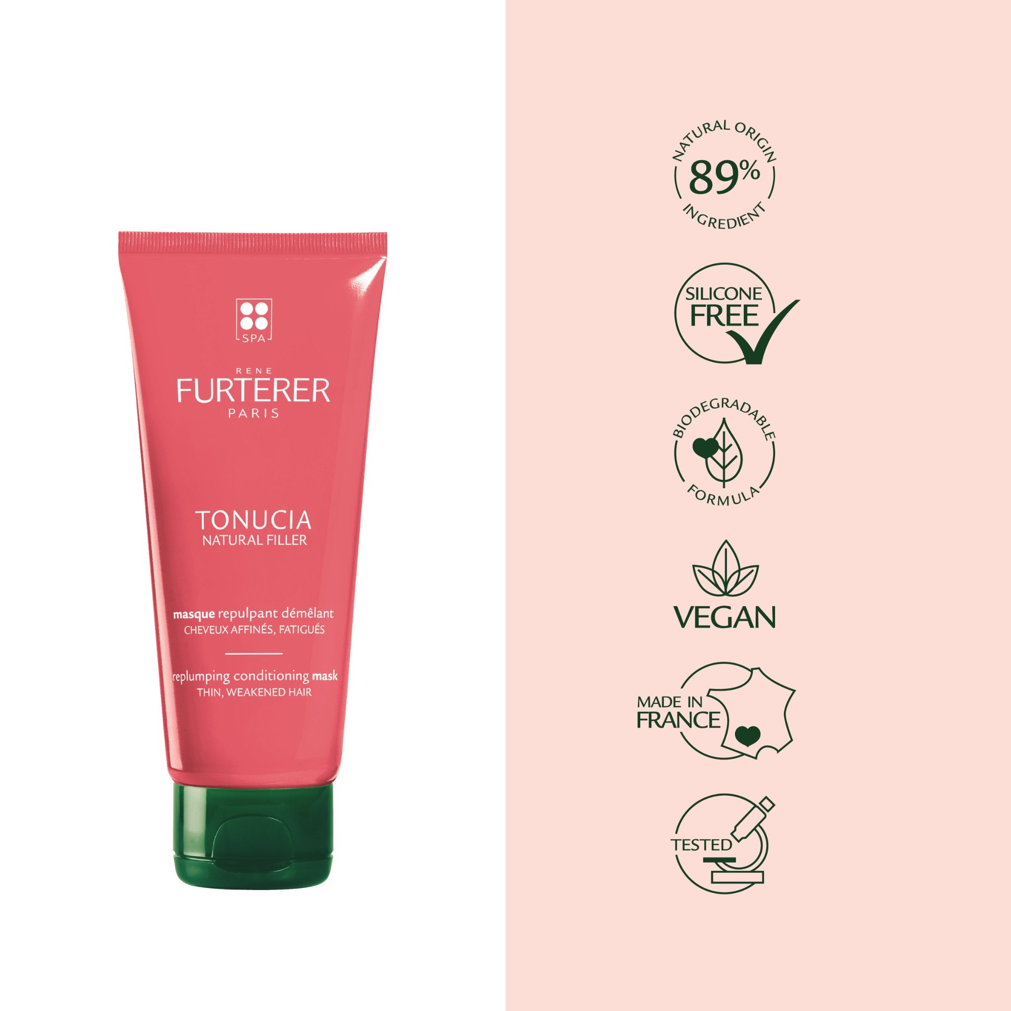 René Furterer. Tonucia Natural Filler Masque Repulpant Démêlant - 100 ml - Concept C. Shop