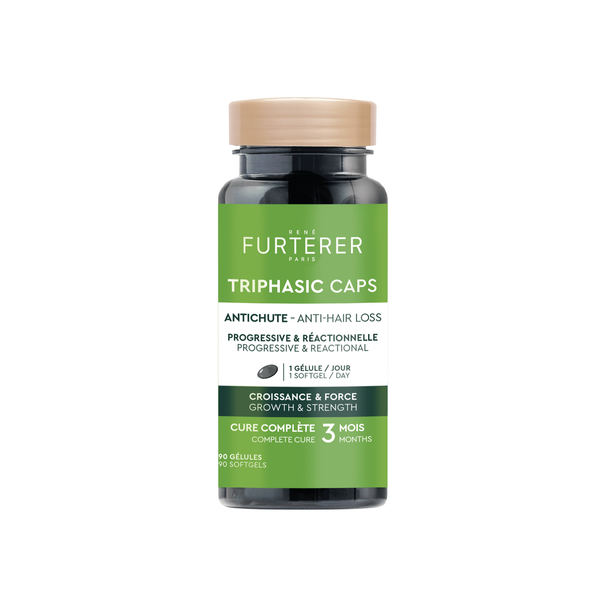 René Furterer. Triphasic Complément Alimentaire Antichute Progressive et Réactionnelle - 90 Capsules - Concept C. Shop
