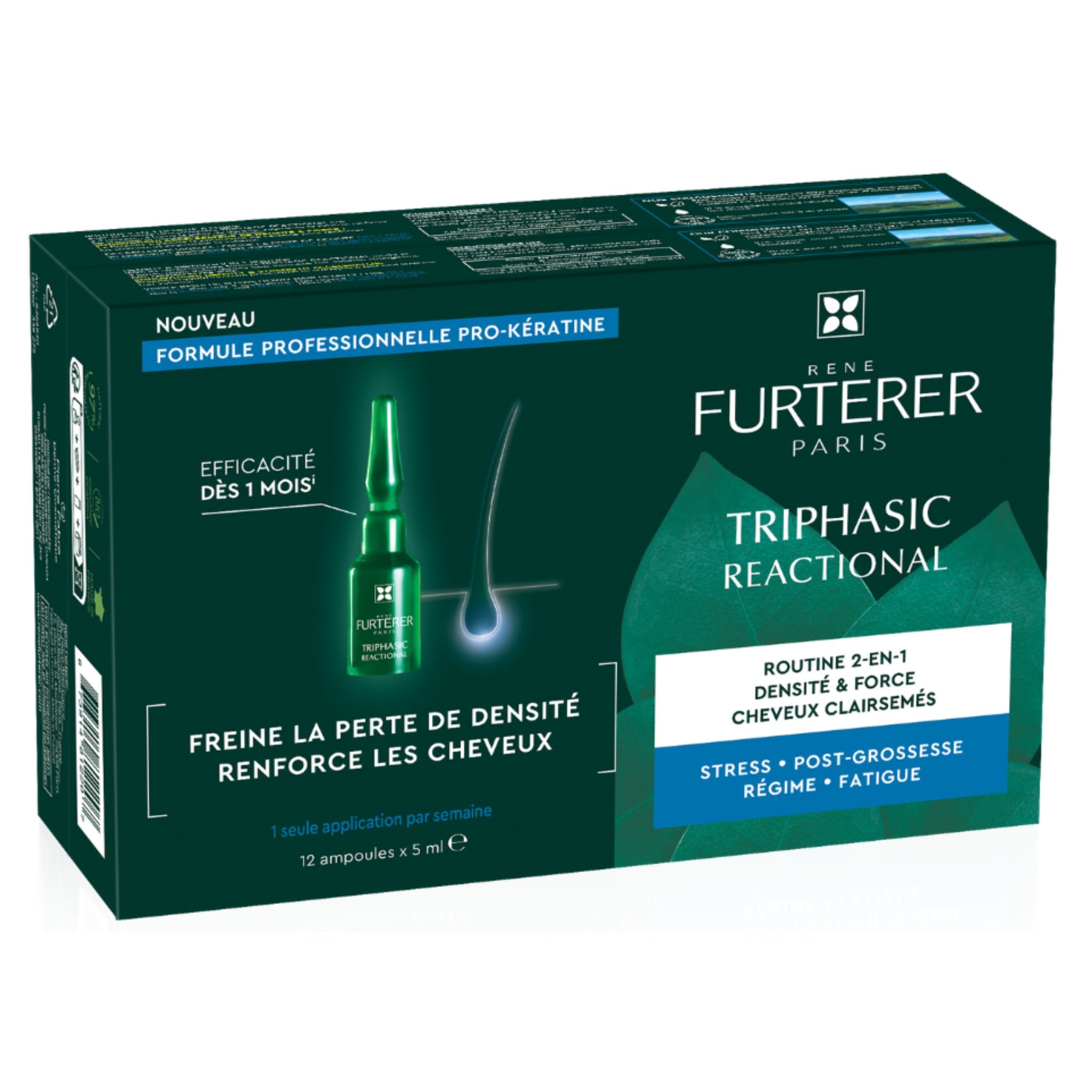 René Furterer. Triphasic Reactional Traitement Antichute Réactionnelle - 12 X 5 ml (Nouvelle Formule) - Concept C. Shop