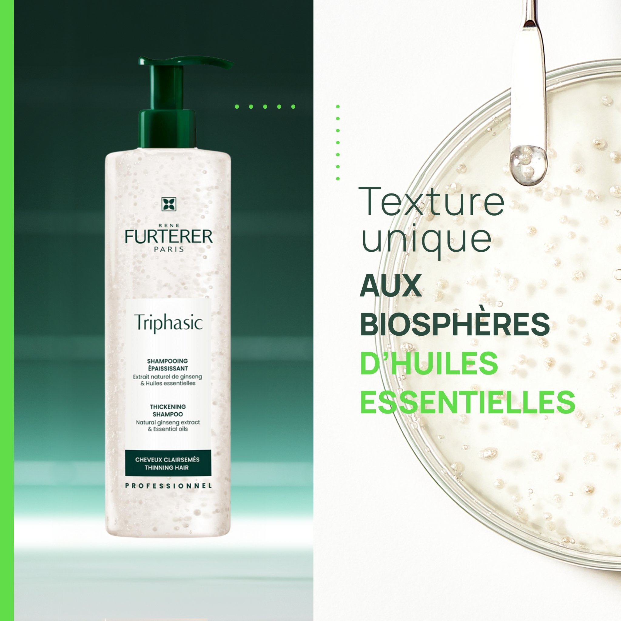 René Furterer. Triphasic Shampoing Épaississant aux Huiles Essentielles - 600 ml - Concept C. Shop