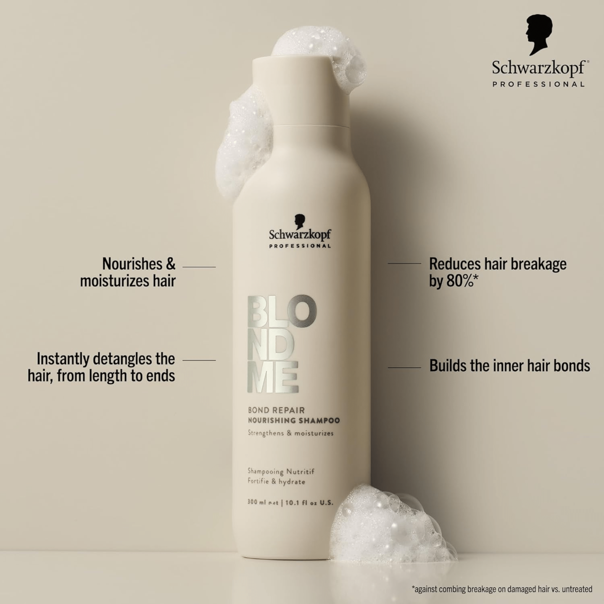 Schwarzkopf. Blondme Bond Repair Shampoing Nutritif - 1000 ml - Concept C. Shop