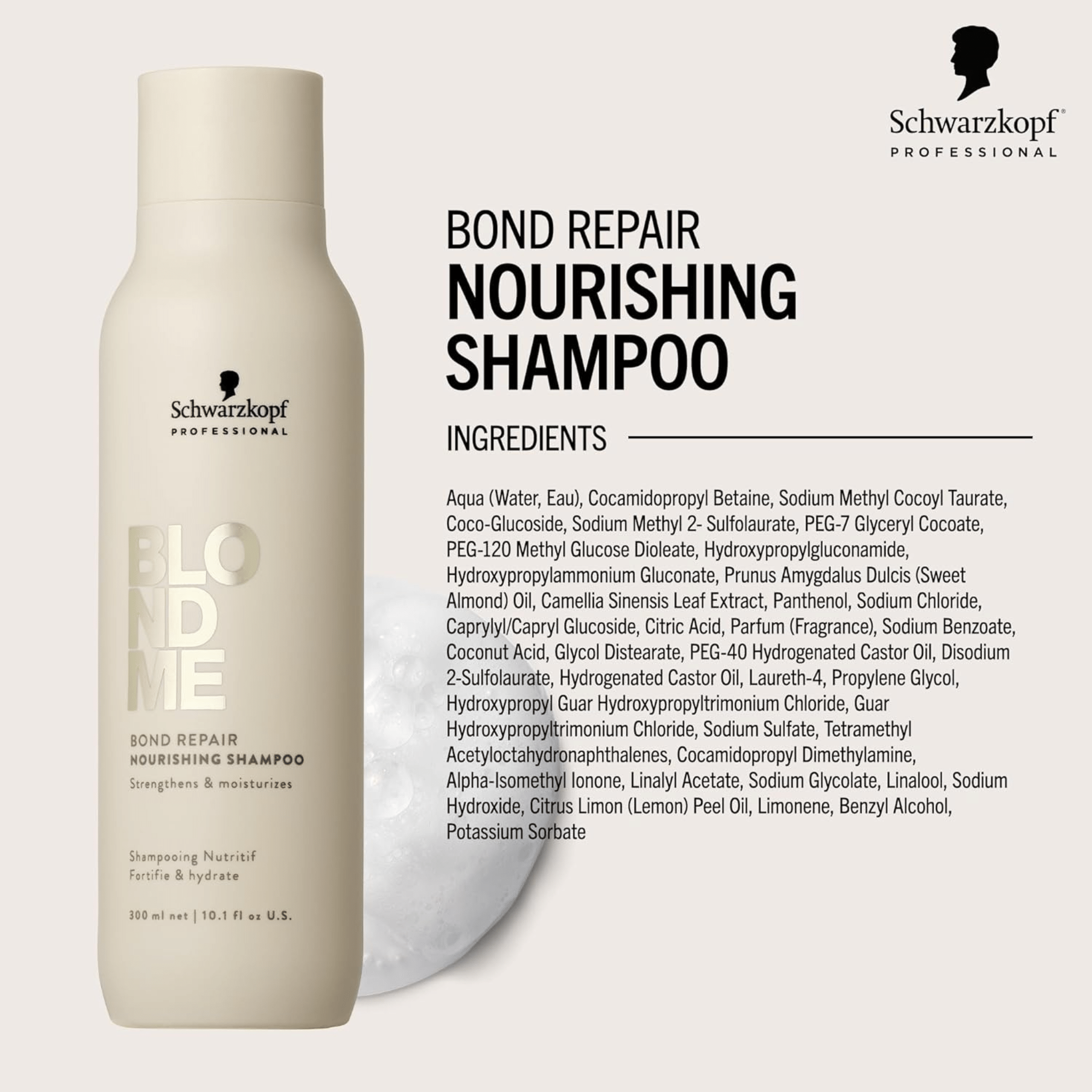 Schwarzkopf. Blondme Bond Repair Shampoing Nutritif - 1000 ml - Concept C. Shop