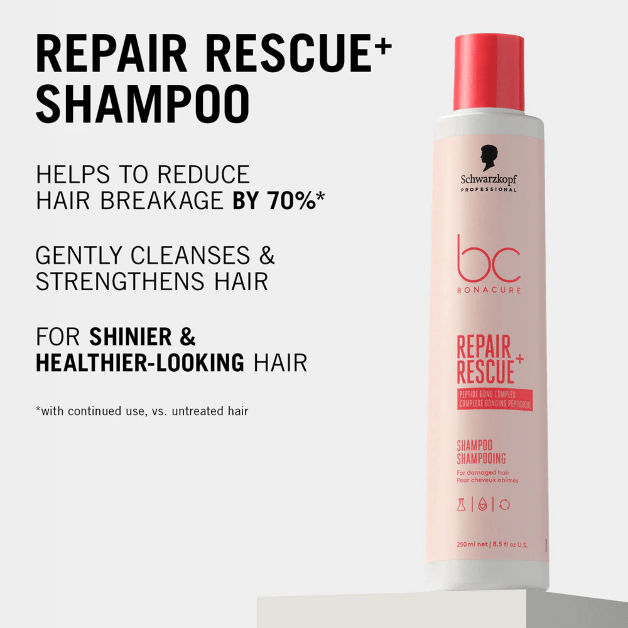 Schwarzkopf. Shampoing Cheveux Abîmés Bonacure Repair Rescue - 1000 ml - Concept C. Shop