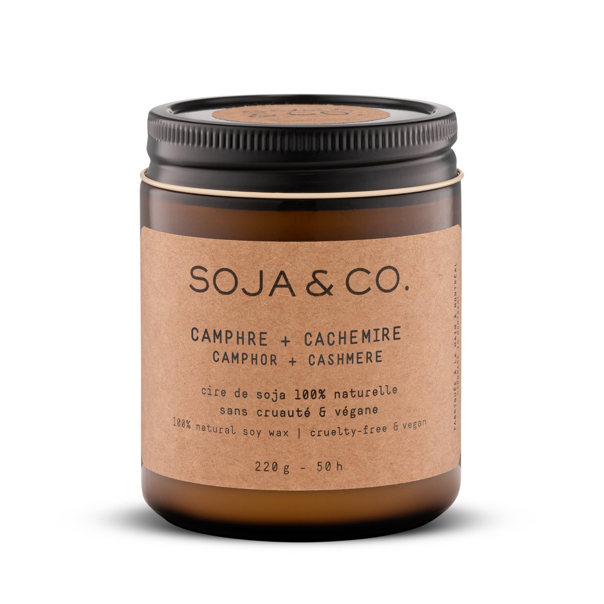 SOJA&CO. Bougie Camphre + Cachemire - 8 oz - Concept C. Shop