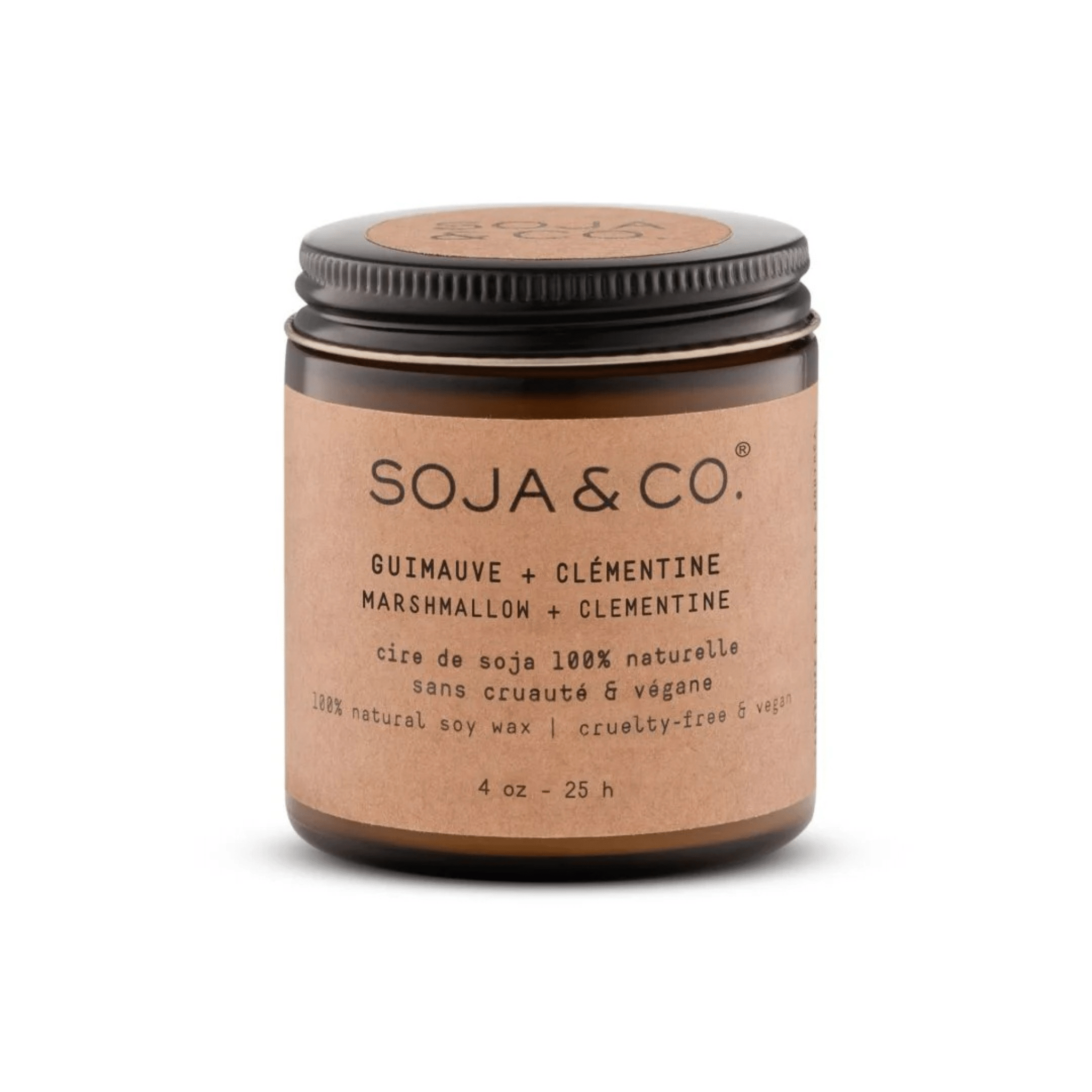 SOJA&CO. Bougie Guimauve + Clémentine - 4 oz - Concept C. Shop