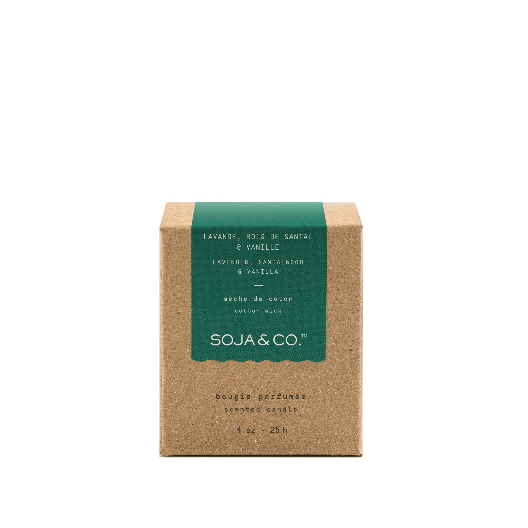 SOJA&CO. Bougie Lavande, Bois De Santal & Vanille - 4 oz - Concept C. Shop