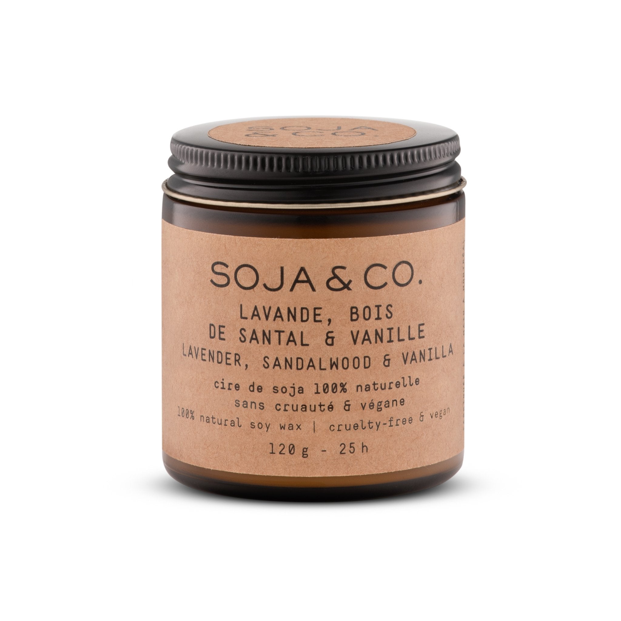 SOJA&CO. Bougie Lavande, Bois De Santal & Vanille - 4 oz - Concept C. Shop