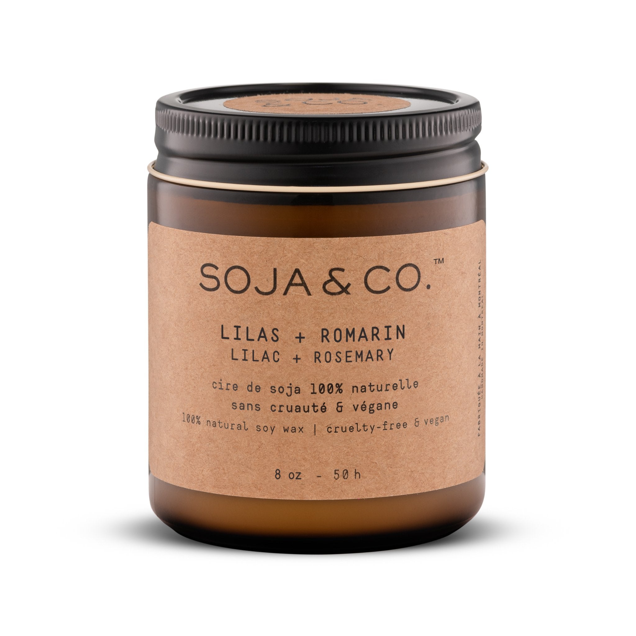 SOJA&CO. Bougie Lilas + Romarin - 8 oz - Concept C. Shop