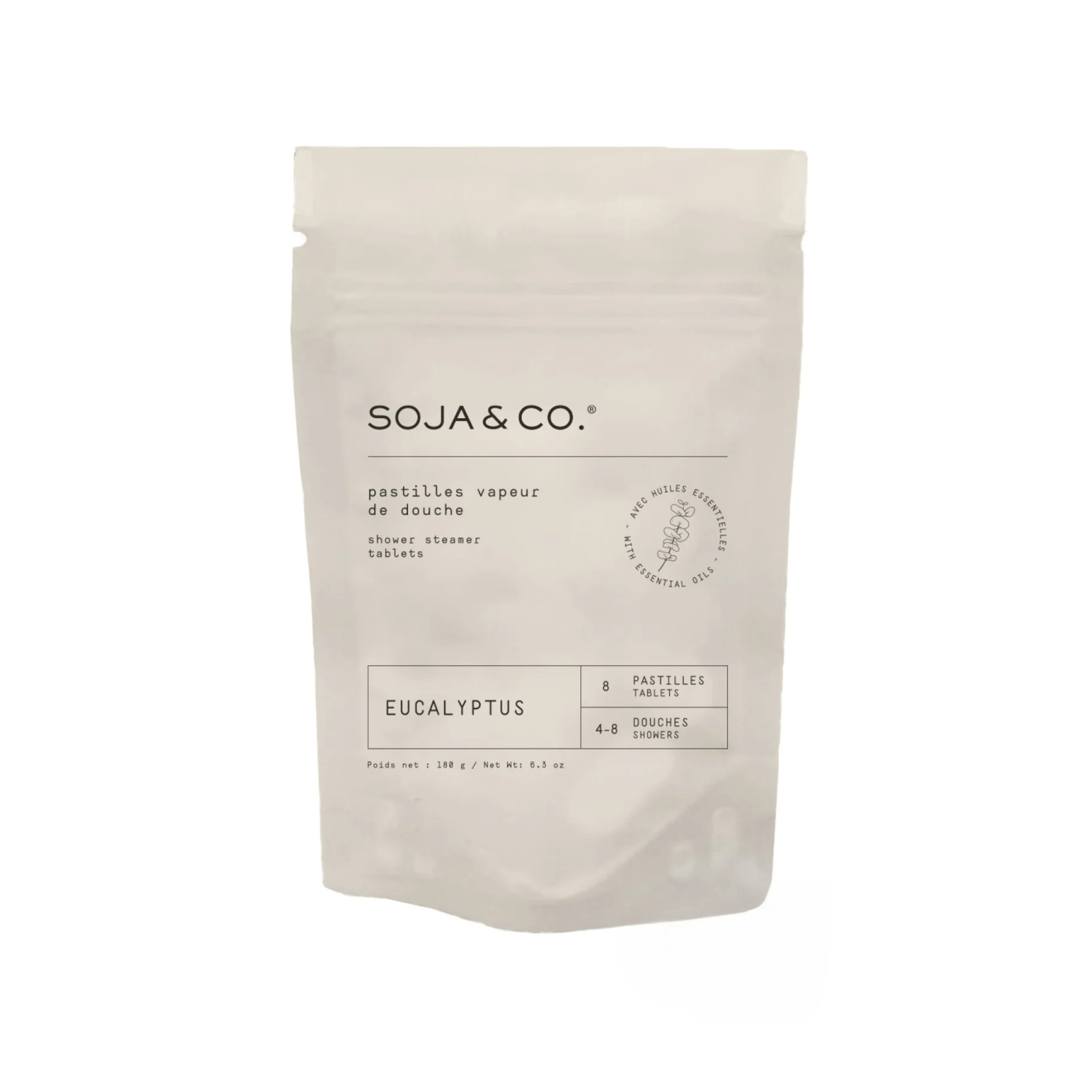 SOJA&CO. Sachet Pastilles Vapeur De Douche Eucalyptus - 8 Pastilles - Concept C. Shop