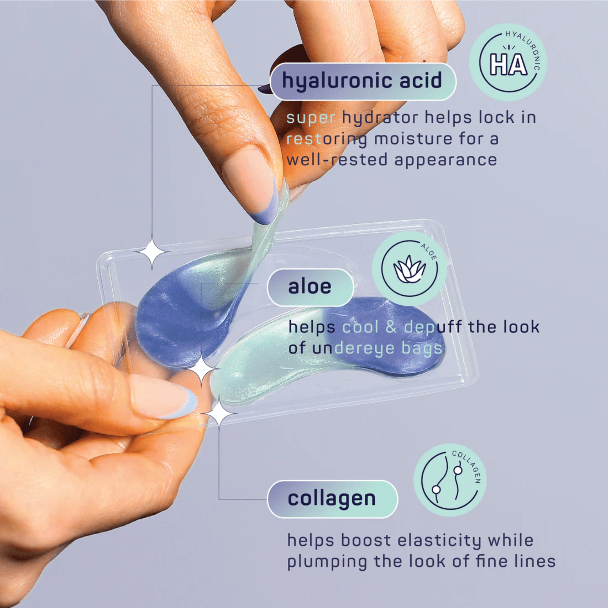 Spa Life. Hydrate & Glow Duo Masques Hydrogel Pour Les Yeux - 12 Paires - Concept C. Shop