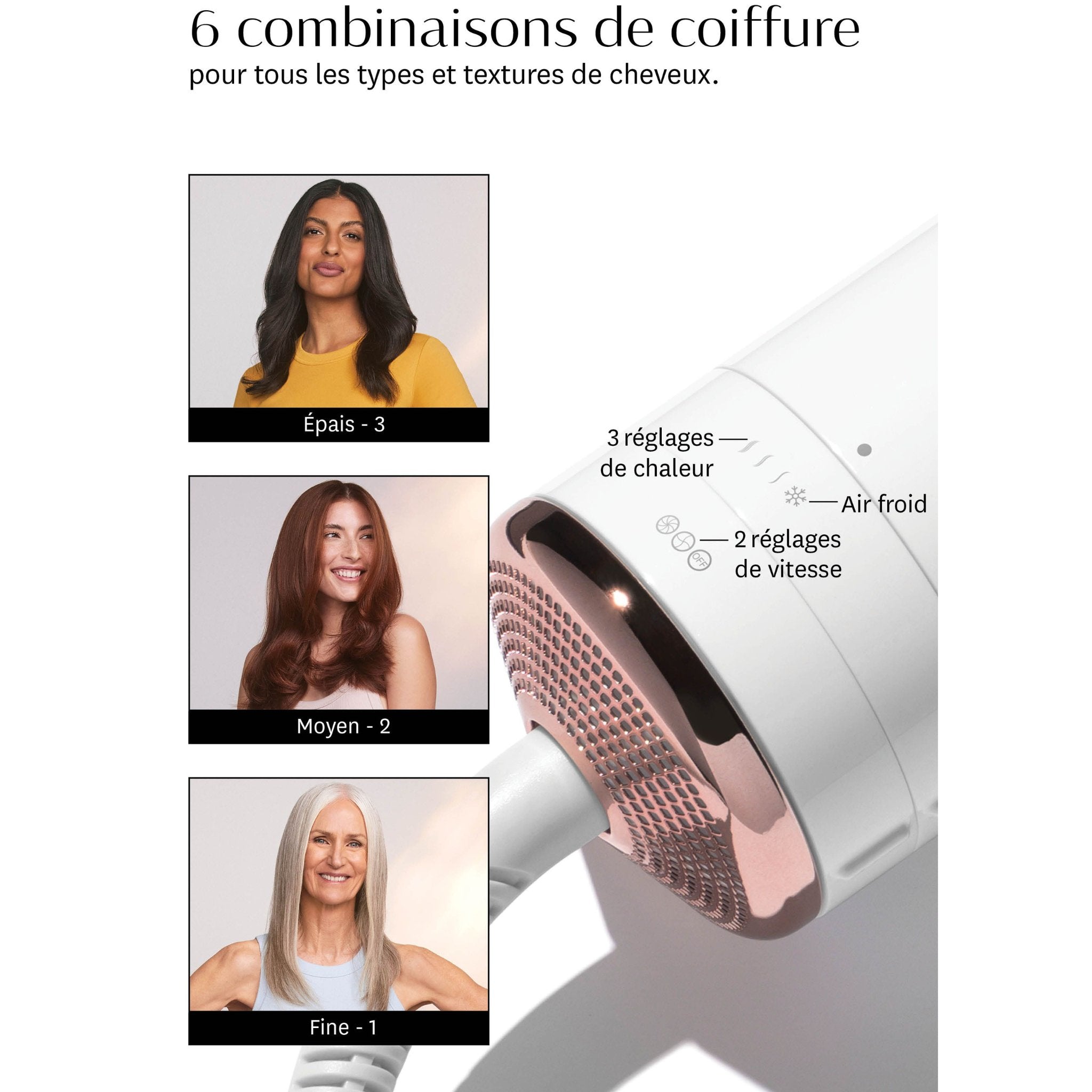T3. Airebrush. Straightening & Volumizing Dryer Brush - Satin Blush