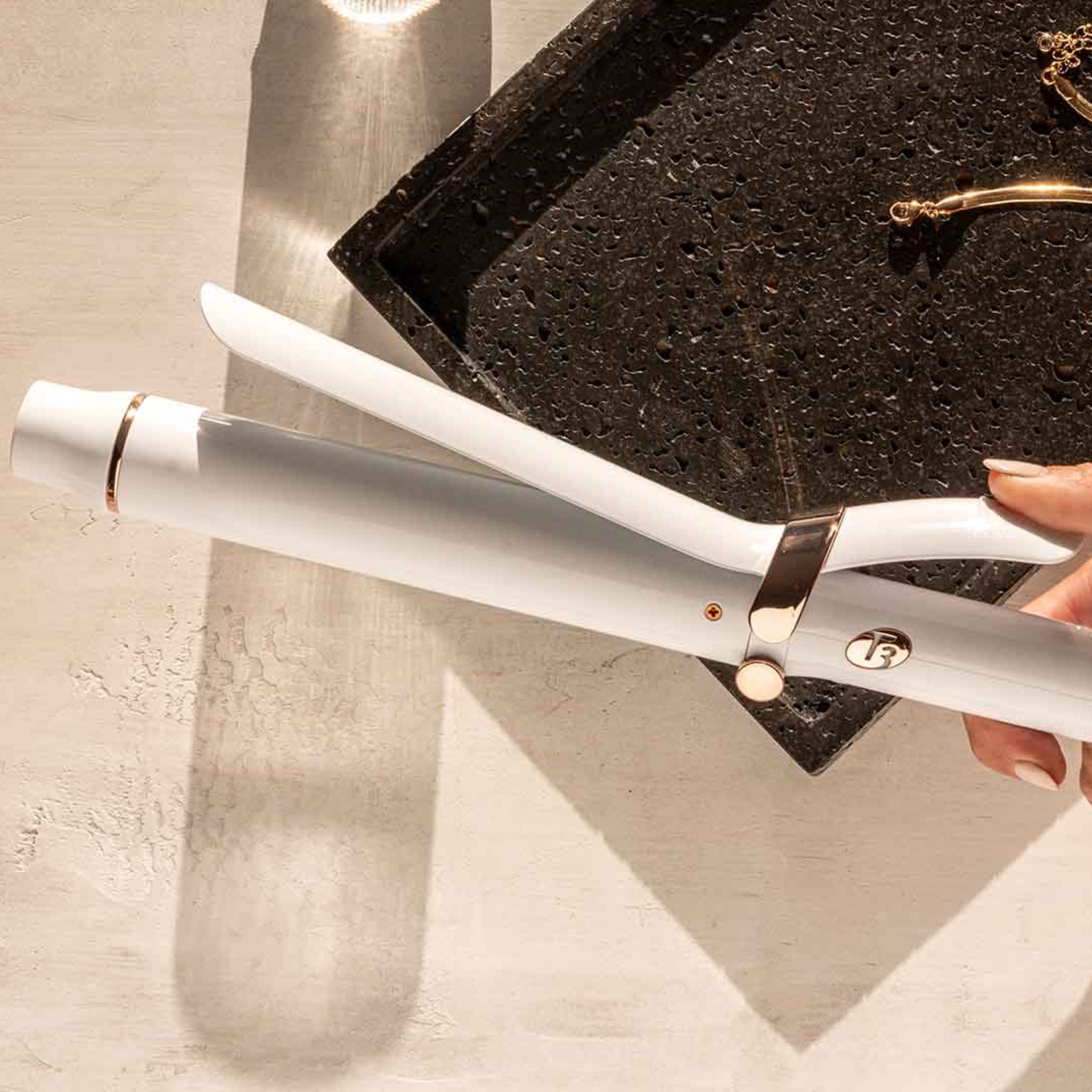 T3. Fer À Friser Extra - Long Avec Pince Singlepass Curl X Rose Satin - 1.25 Po - Concept C. Shop