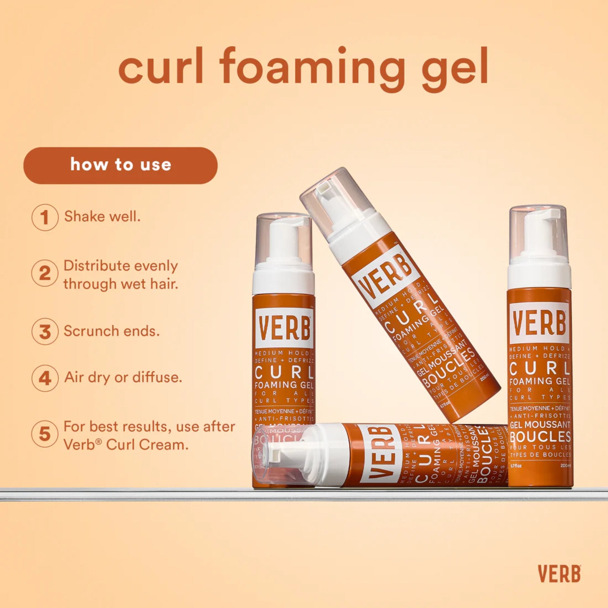 Verb. Gel Moussant pour Boucles Curl - 200 ml - Concept C. Shop