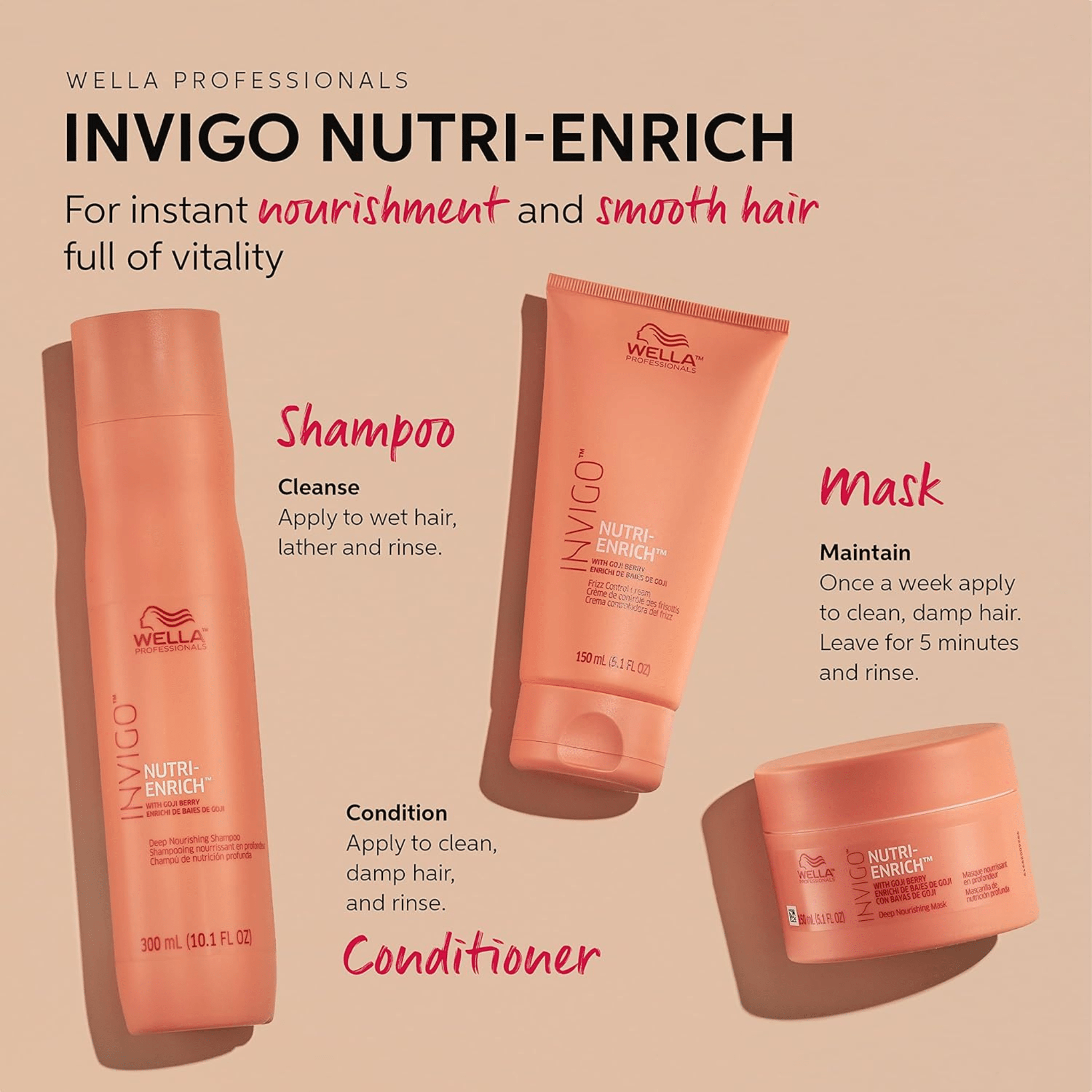 Wella. Invigo Nutri - Enrich Masque Nourrissant - 150 ml - Concept C. Shop