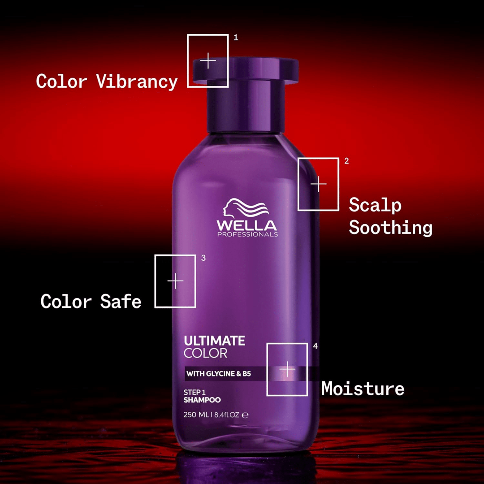 Wella. Shampoing Couleur Ultimate Color - 250 ml - Concept C. Shop