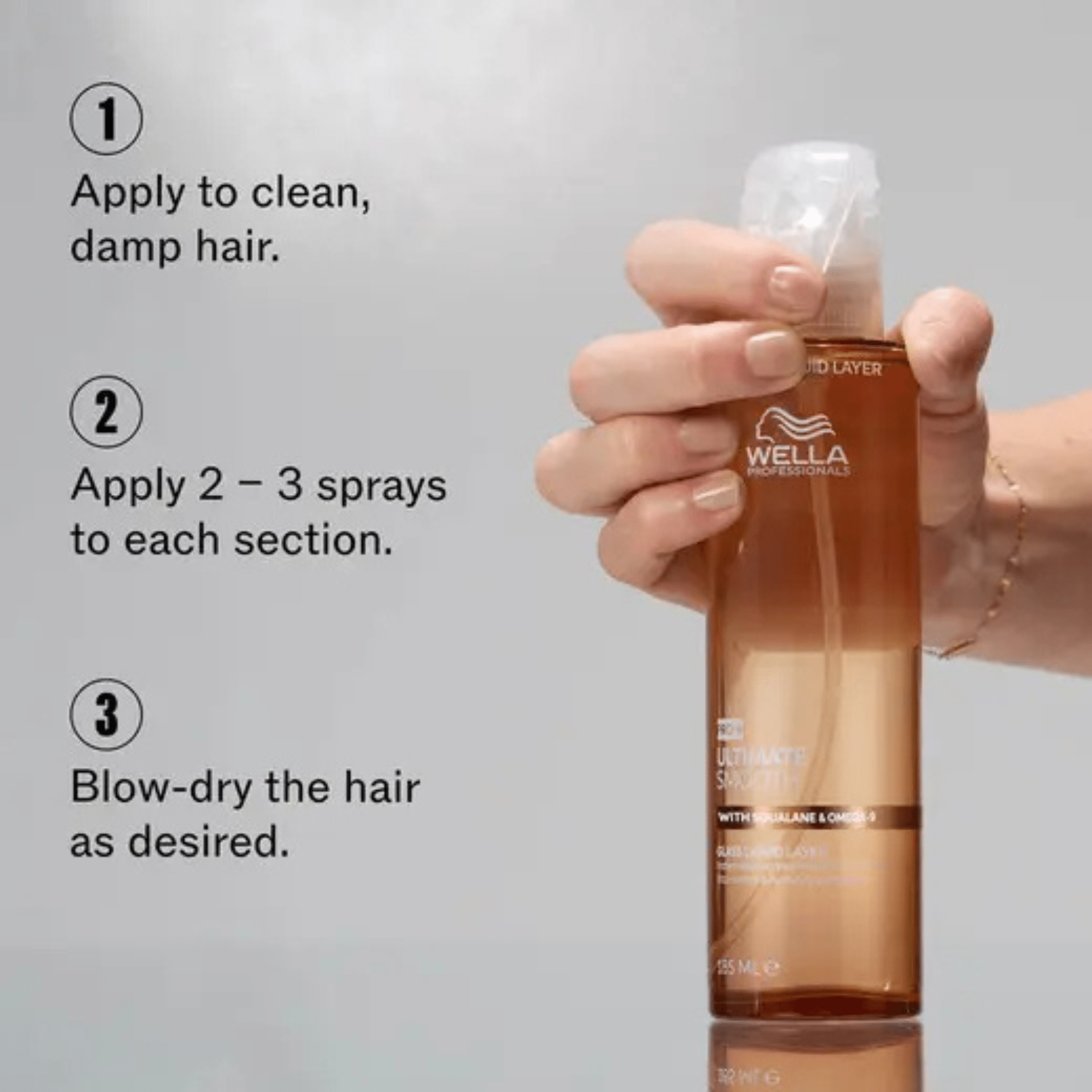Wella. Soin Sans Rinçage Glass Liquid Layer Ultimate Smooth - 185 ml - Concept C. Shop