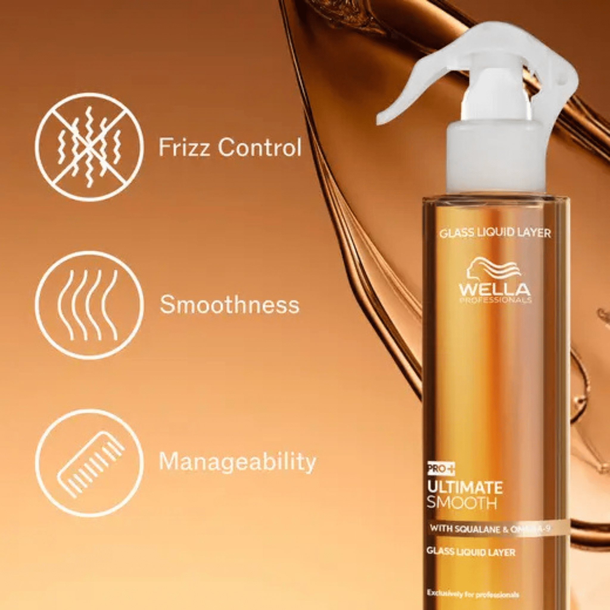 Wella. Soin Sans Rinçage Glass Liquid Layer Ultimate Smooth - 185 ml - Concept C. Shop