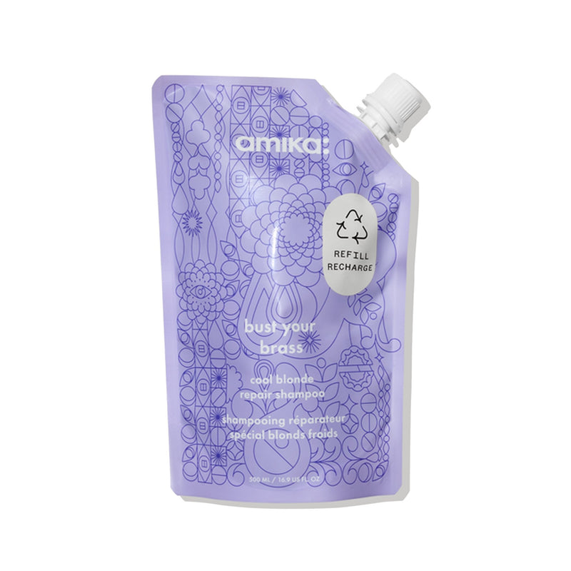 Amika. Shampoing Cheveux Blonds Polaires Bust Your Brass (recharge)- 500 ml - Concept C. Shop