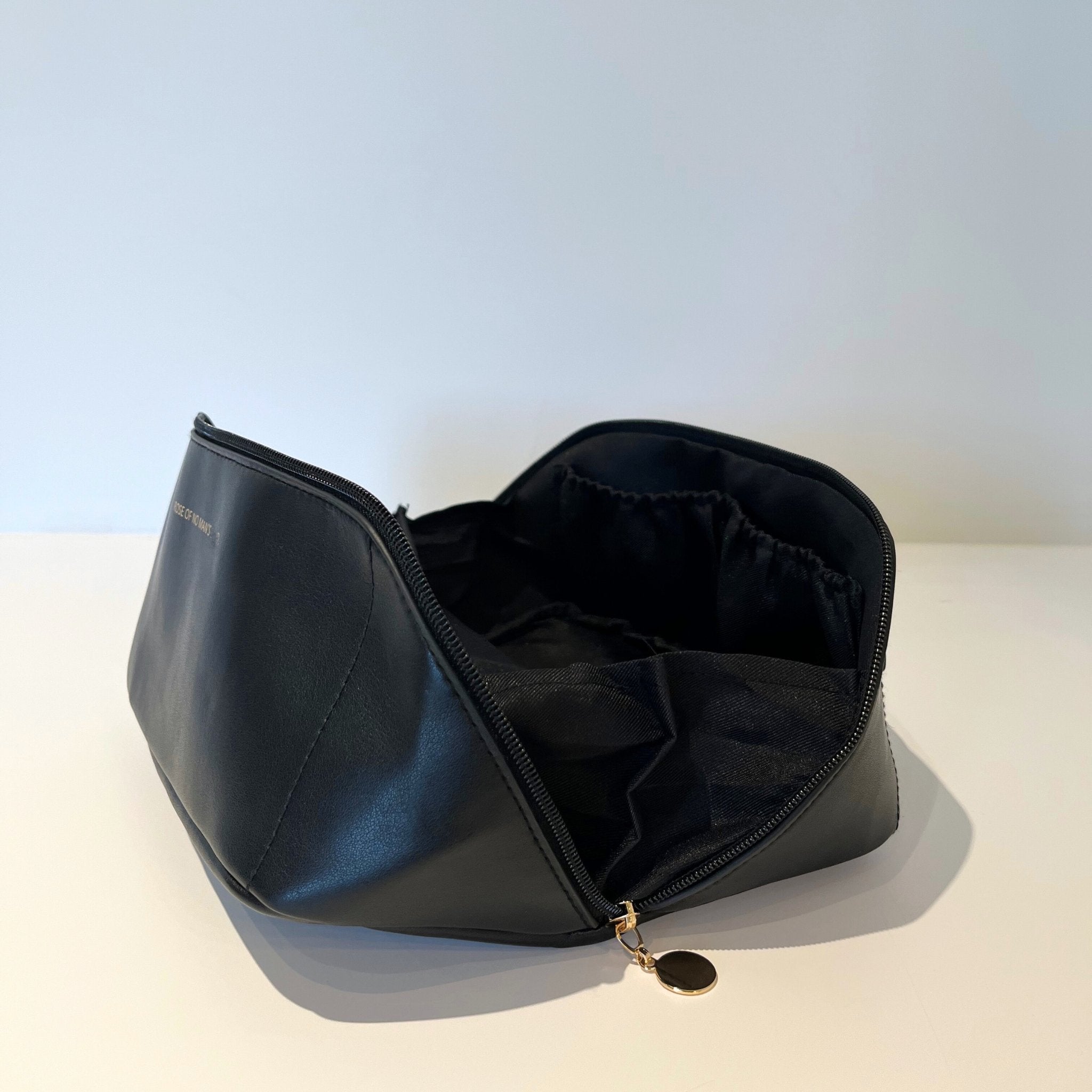 Concept C. Vegan Leather Cosmetic Bag Black