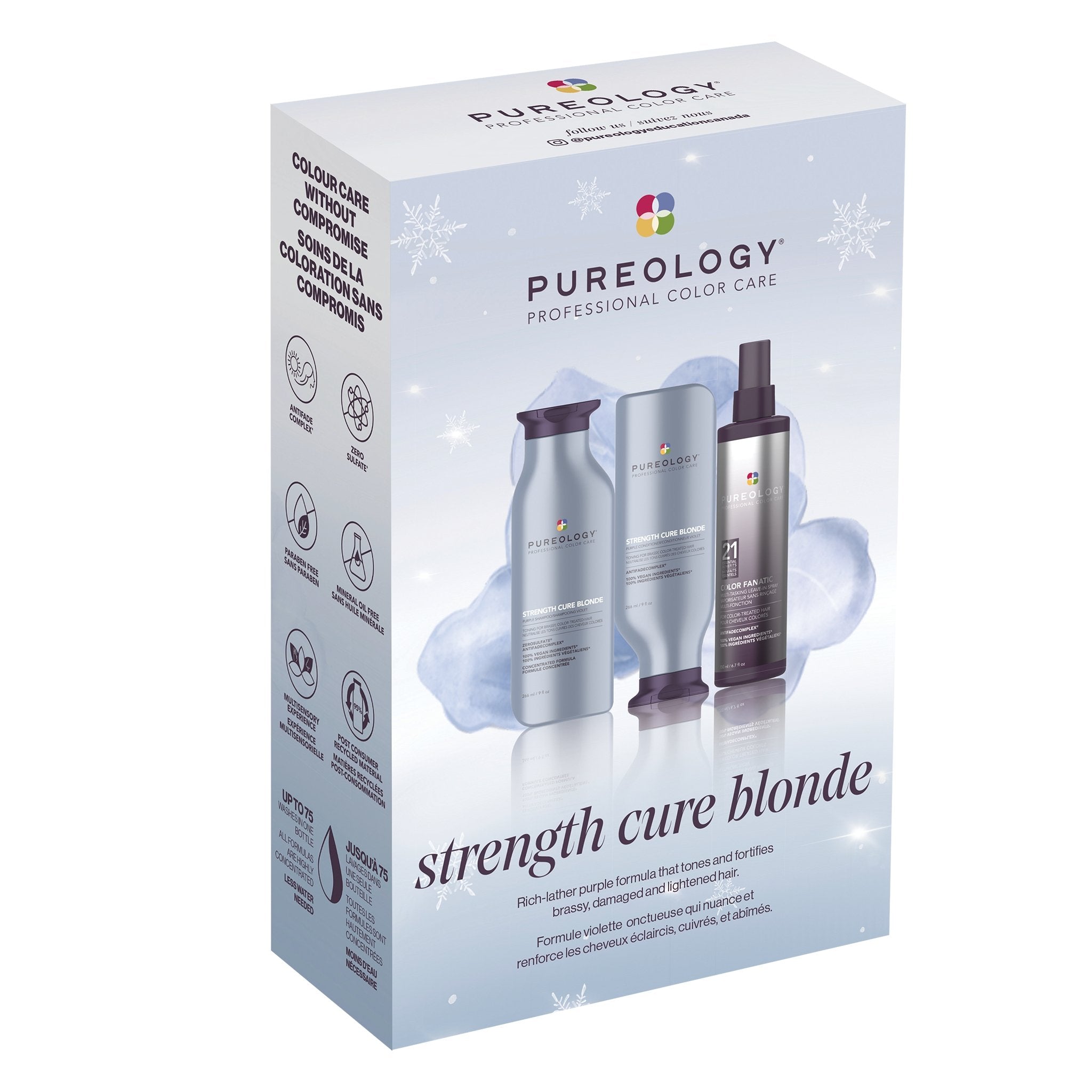 Pureology. Coffret trio réparateur Strengh Cure blonde - Concept C. Shop