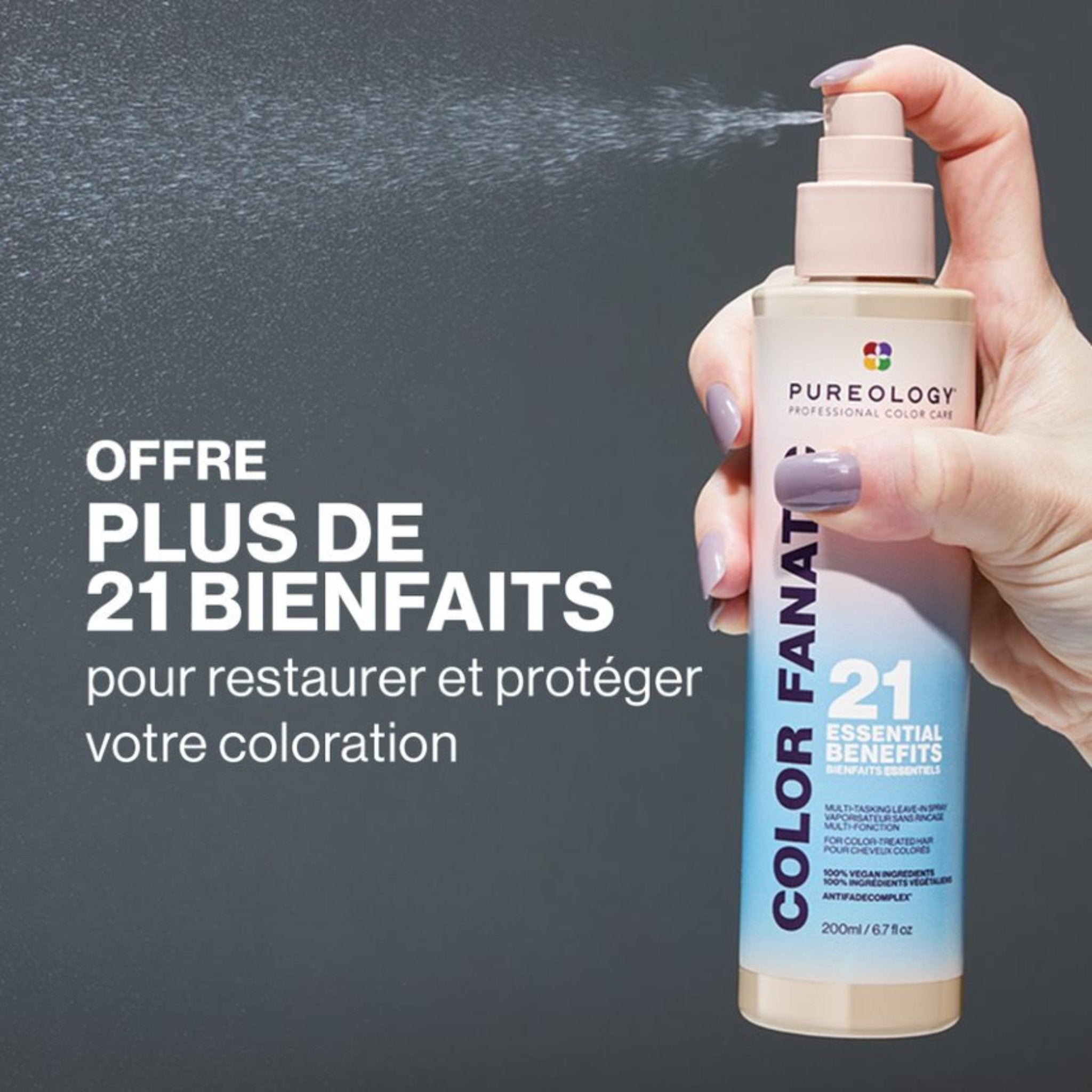 Pureology. Spray Sans Rincage 21-en-1 Color Fanatic - 30 ml (Nouveau visuel 2023) - Concept C. Shop