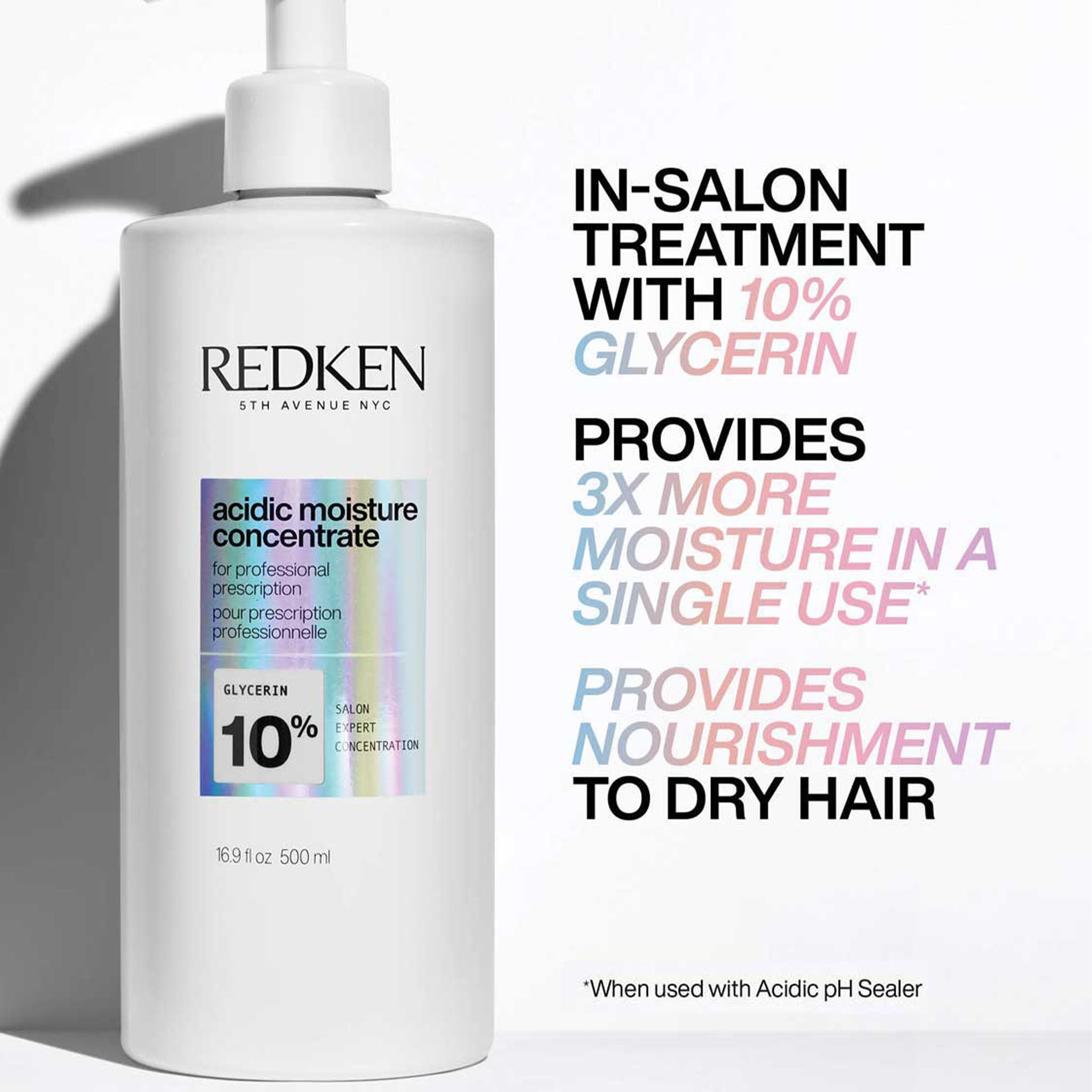 Redken. Concentre Hydratant Acidic Moisture Concentrate - 500 ml - Concept C. Shop
